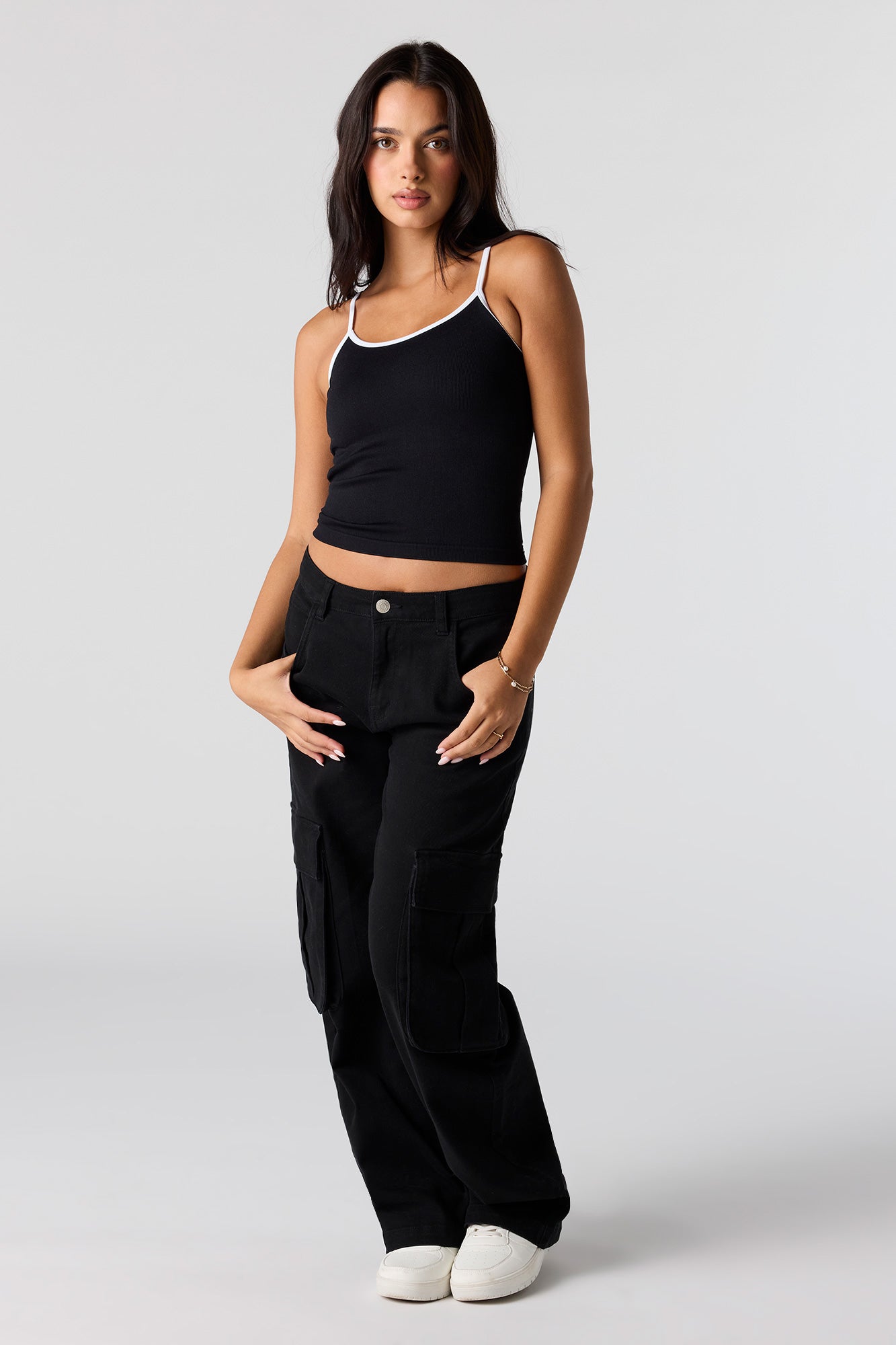 Seamless Ribbed Contrast Cami