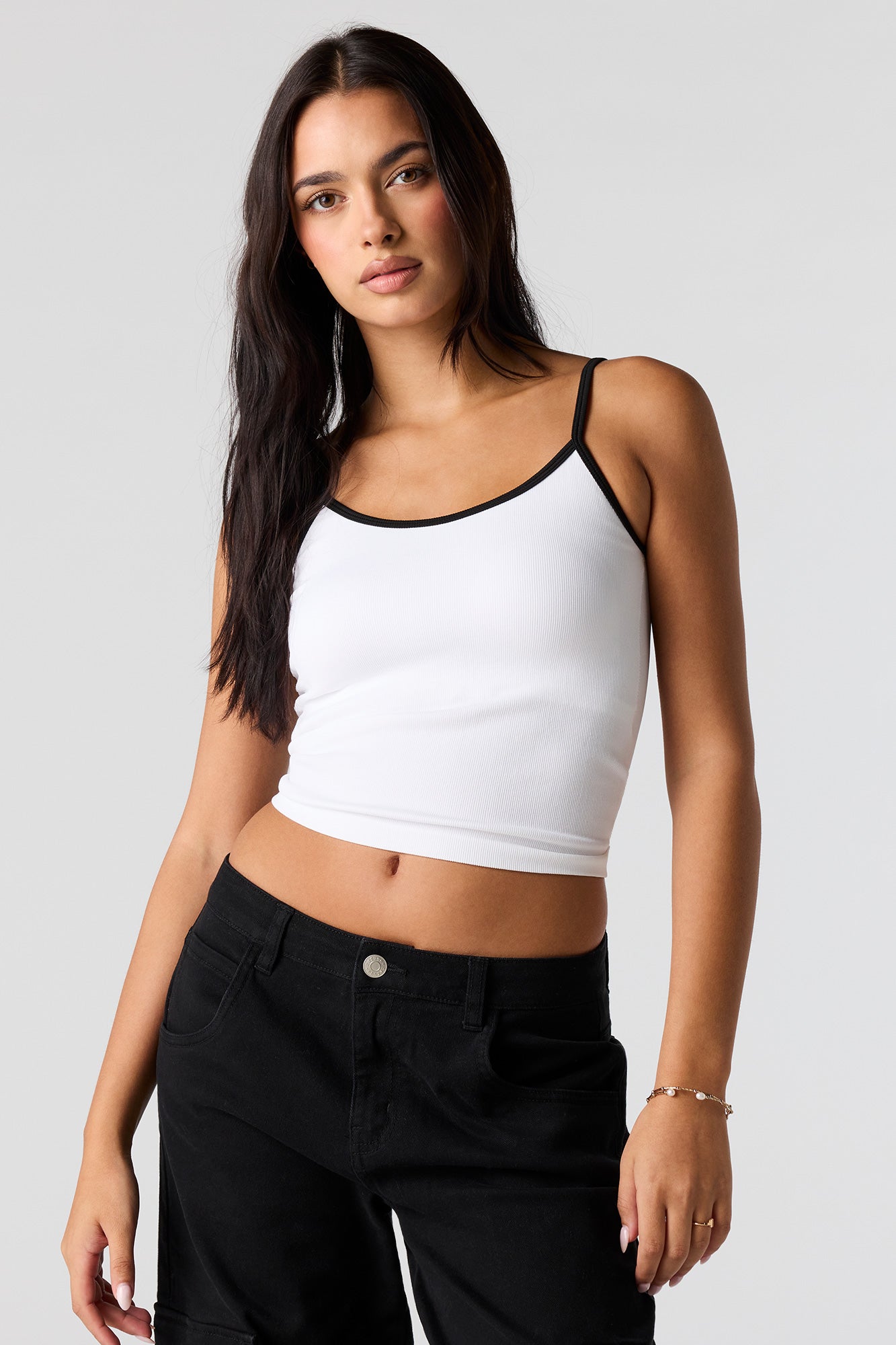 Seamless Ribbed Contrast Cami