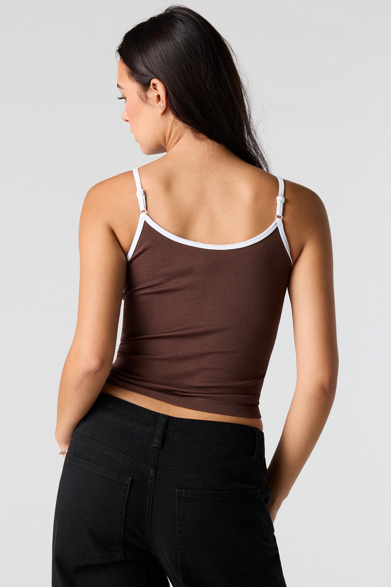 Seamless Ribbed Contrast Cami