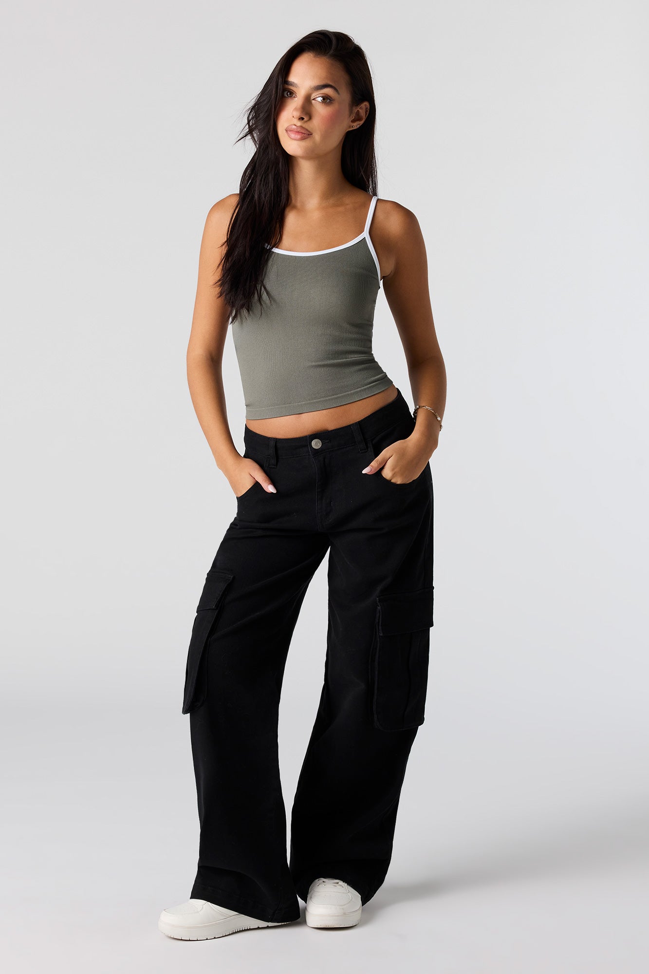 Seamless Ribbed Contrast Cami