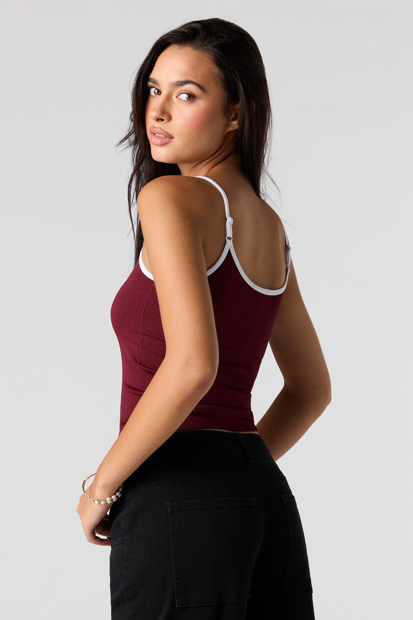 Seamless Ribbed Contrast Cami