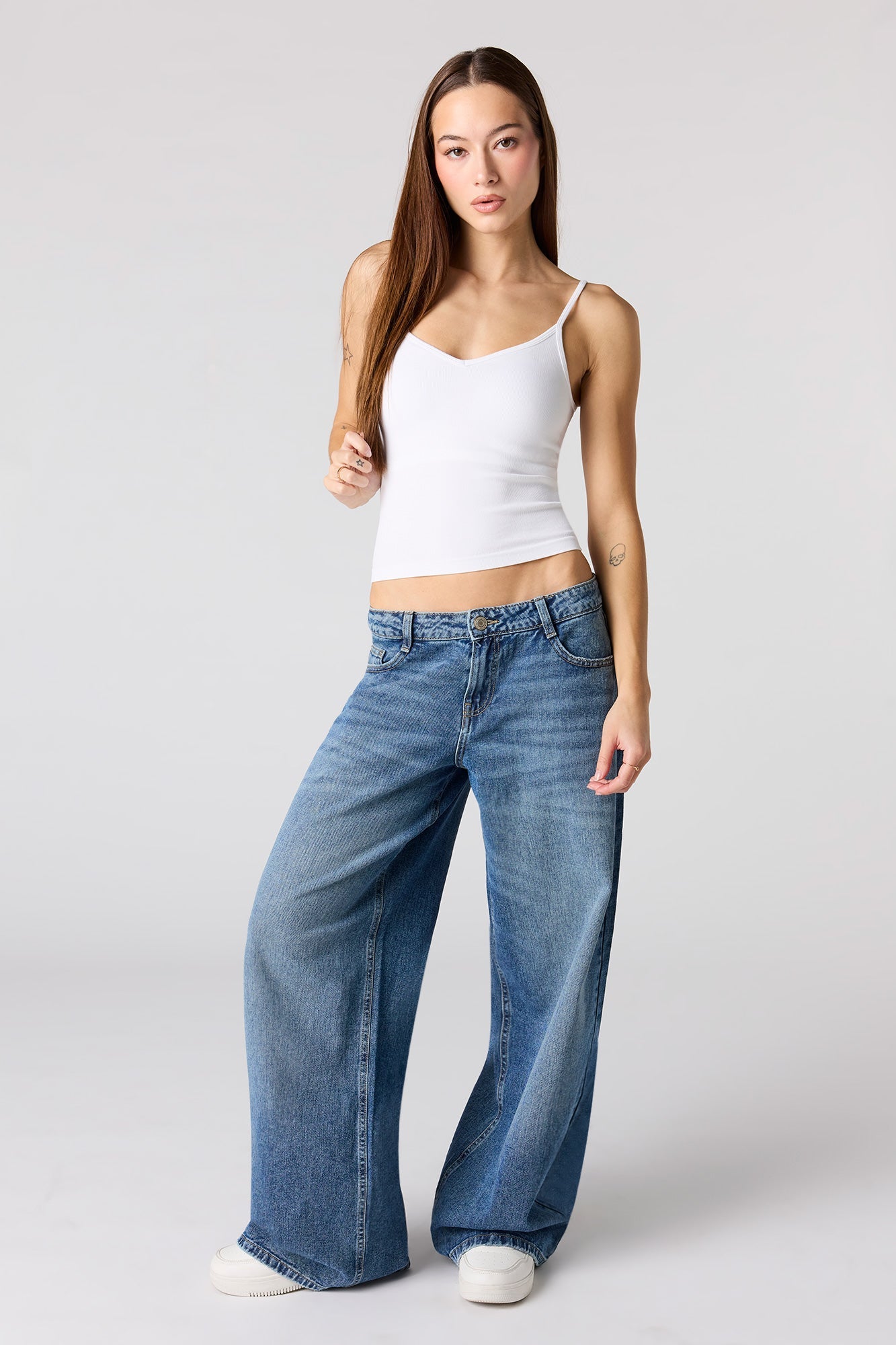 Braless Seamless Ribbed V-Neck Tank