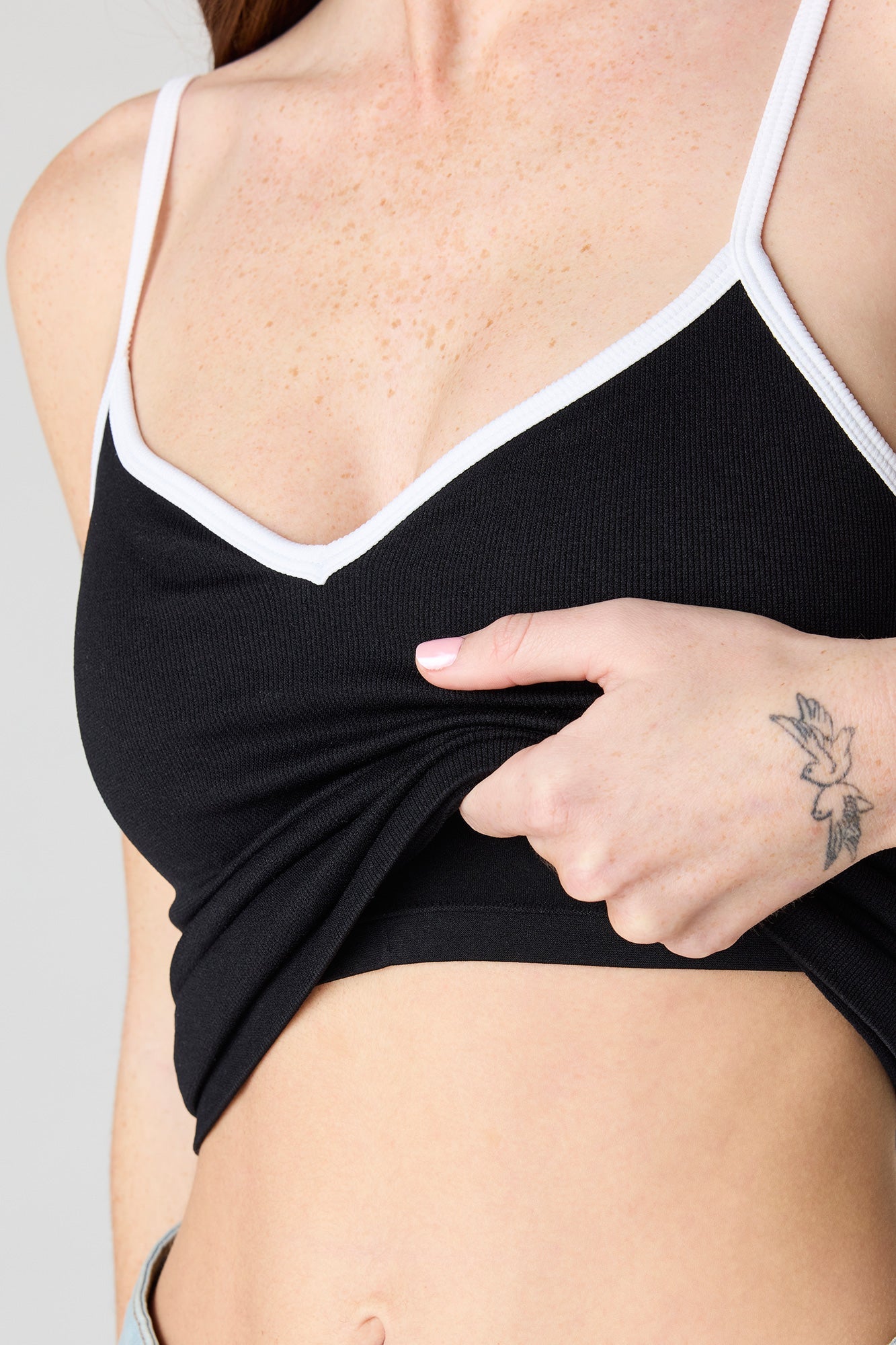 Braless Seamless Ribbed V-Neck Cami
