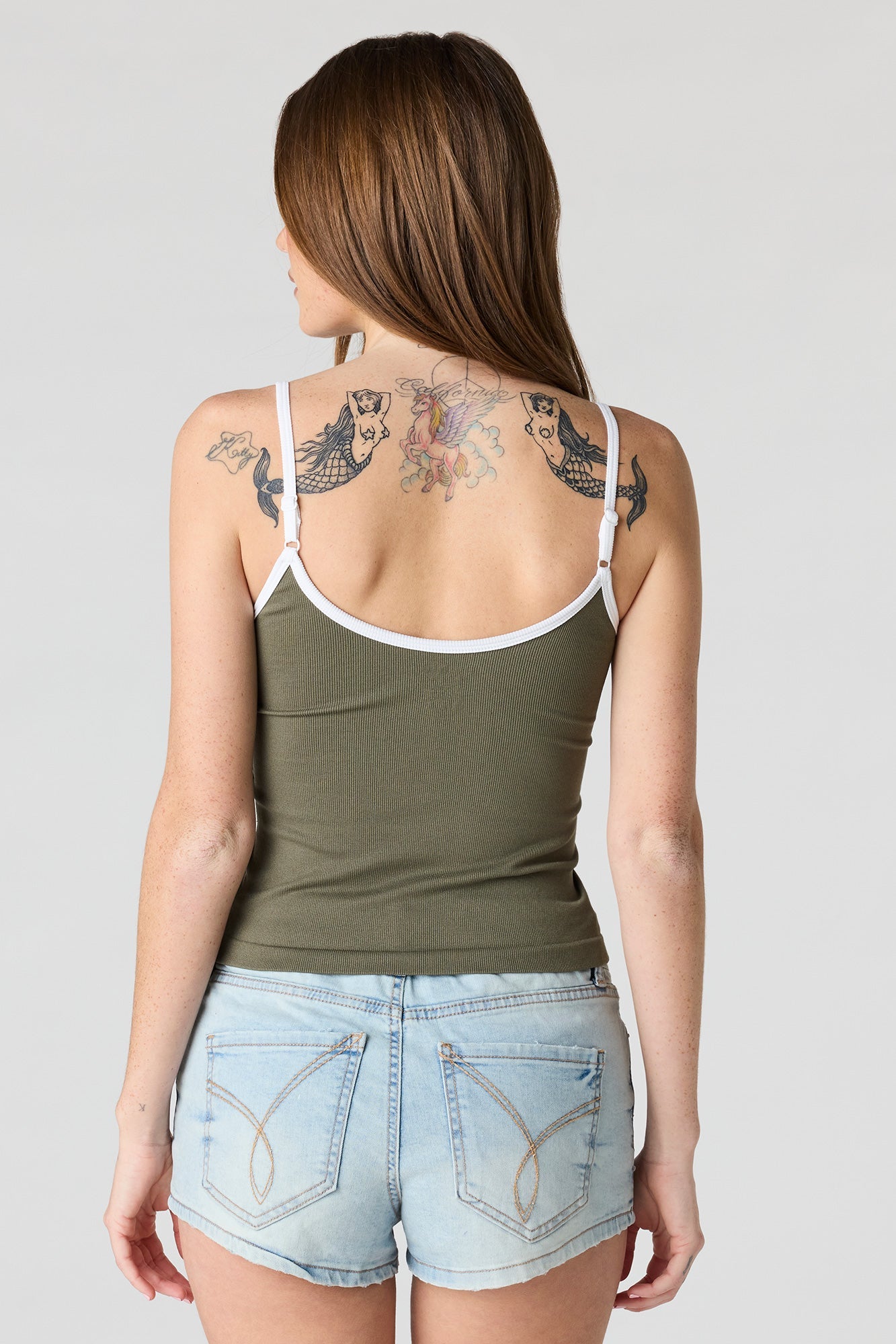 Braless Seamless Ribbed V-Neck Cami