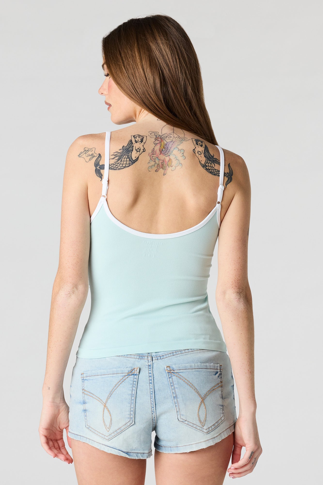 Braless Seamless Ribbed V-Neck Cami