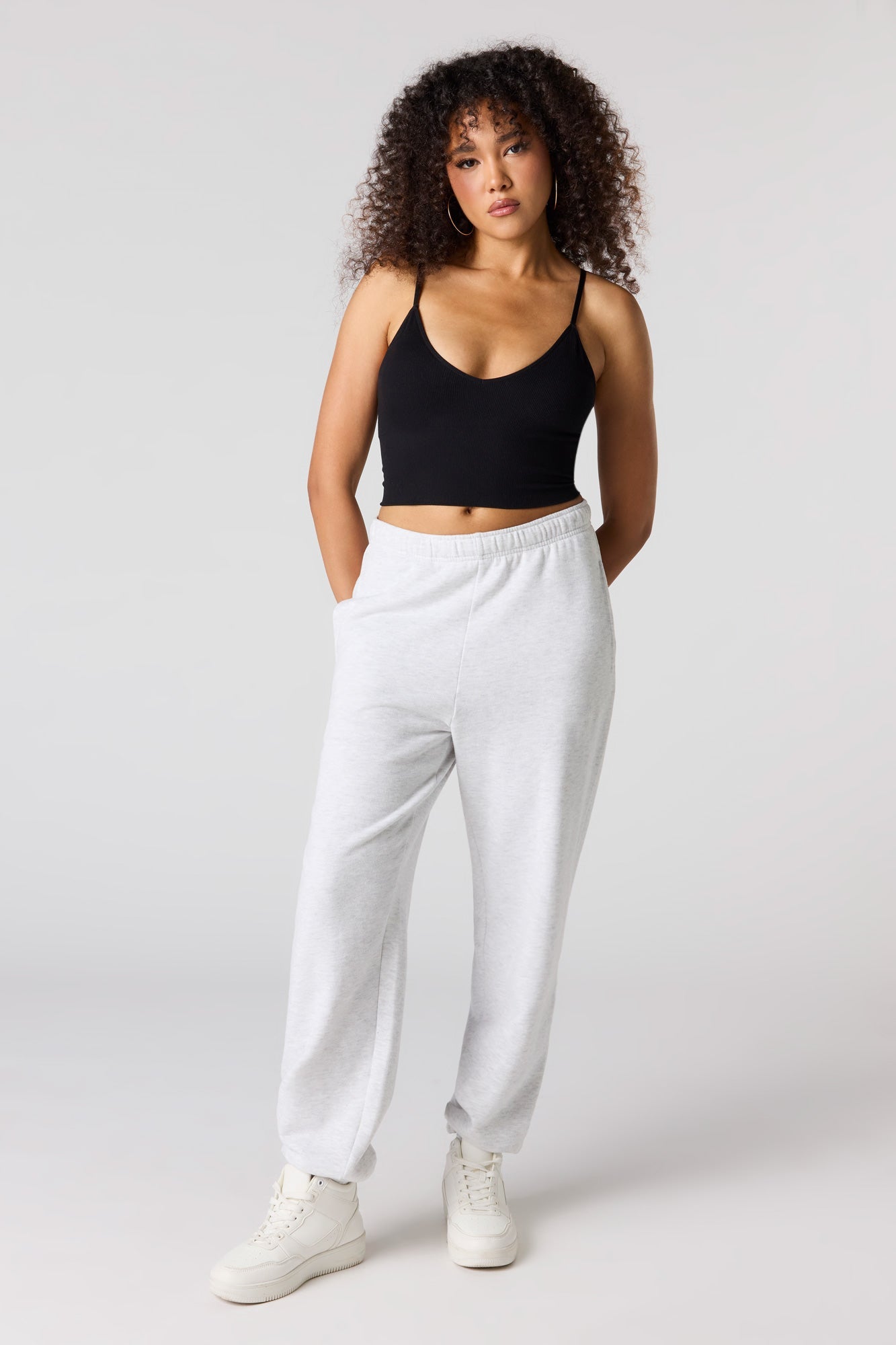 Seamless Ribbed V-Neck Braless Tank