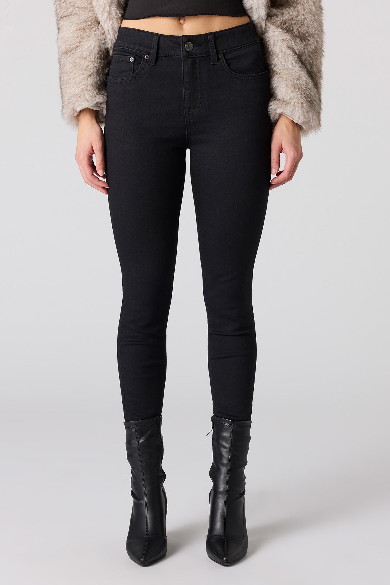 High Rise Skinny Black Jean