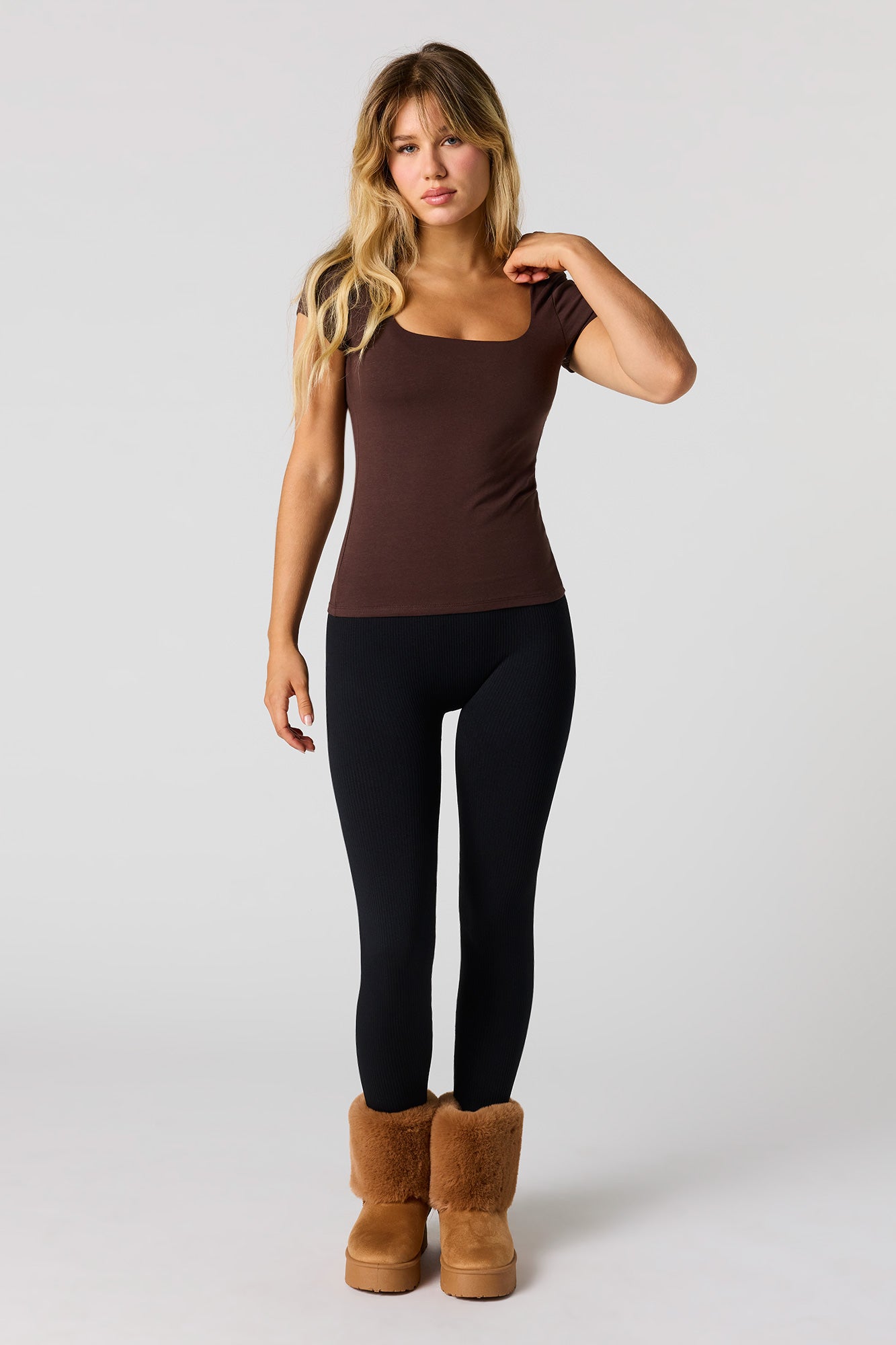 Soft Contour Scoop Neck T-Shirt
