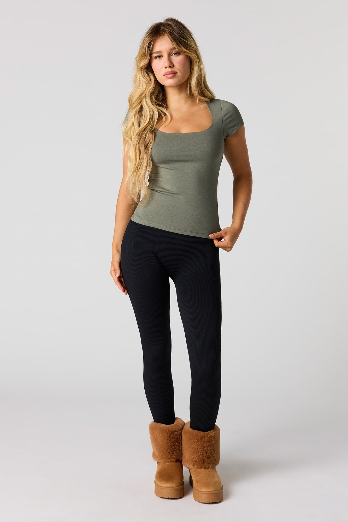 Soft Contour Scoop Neck T-Shirt