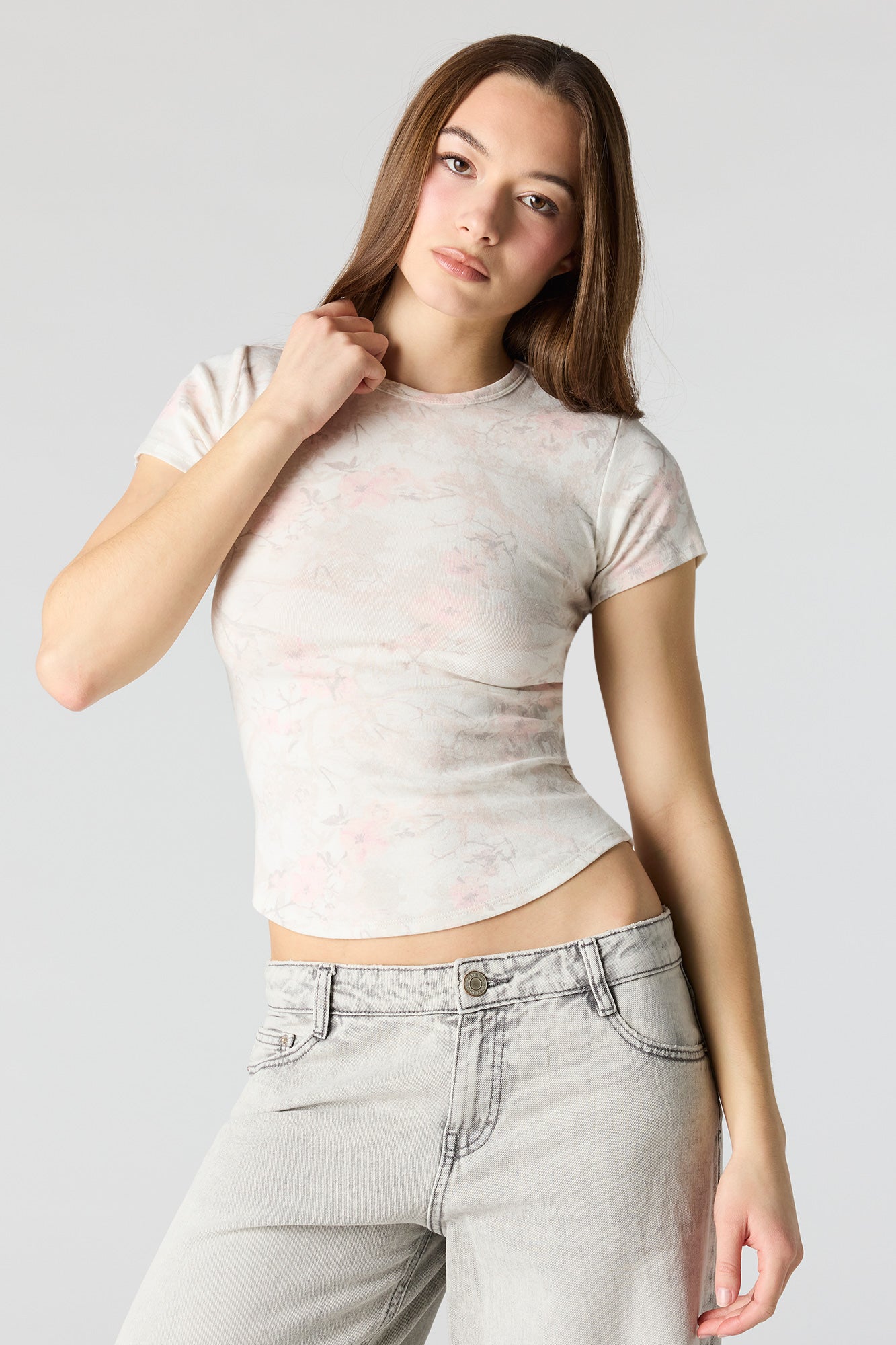 Curved Hem T-Shirt