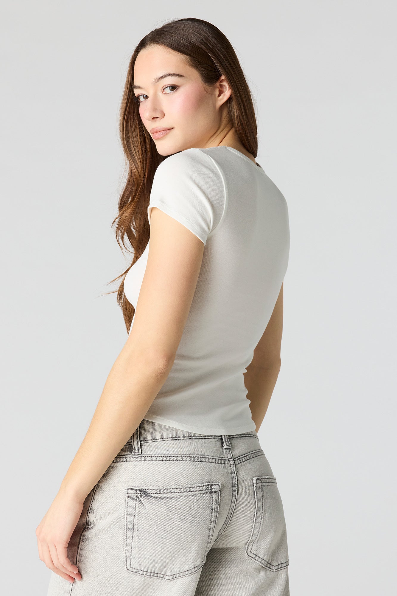 Curved Hem T-Shirt