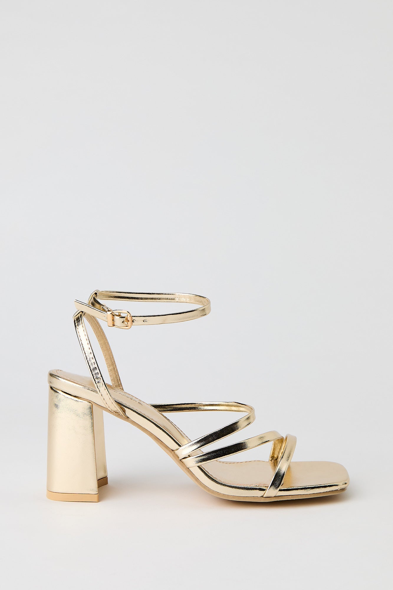 Strappy Ankle Strap Block Heel