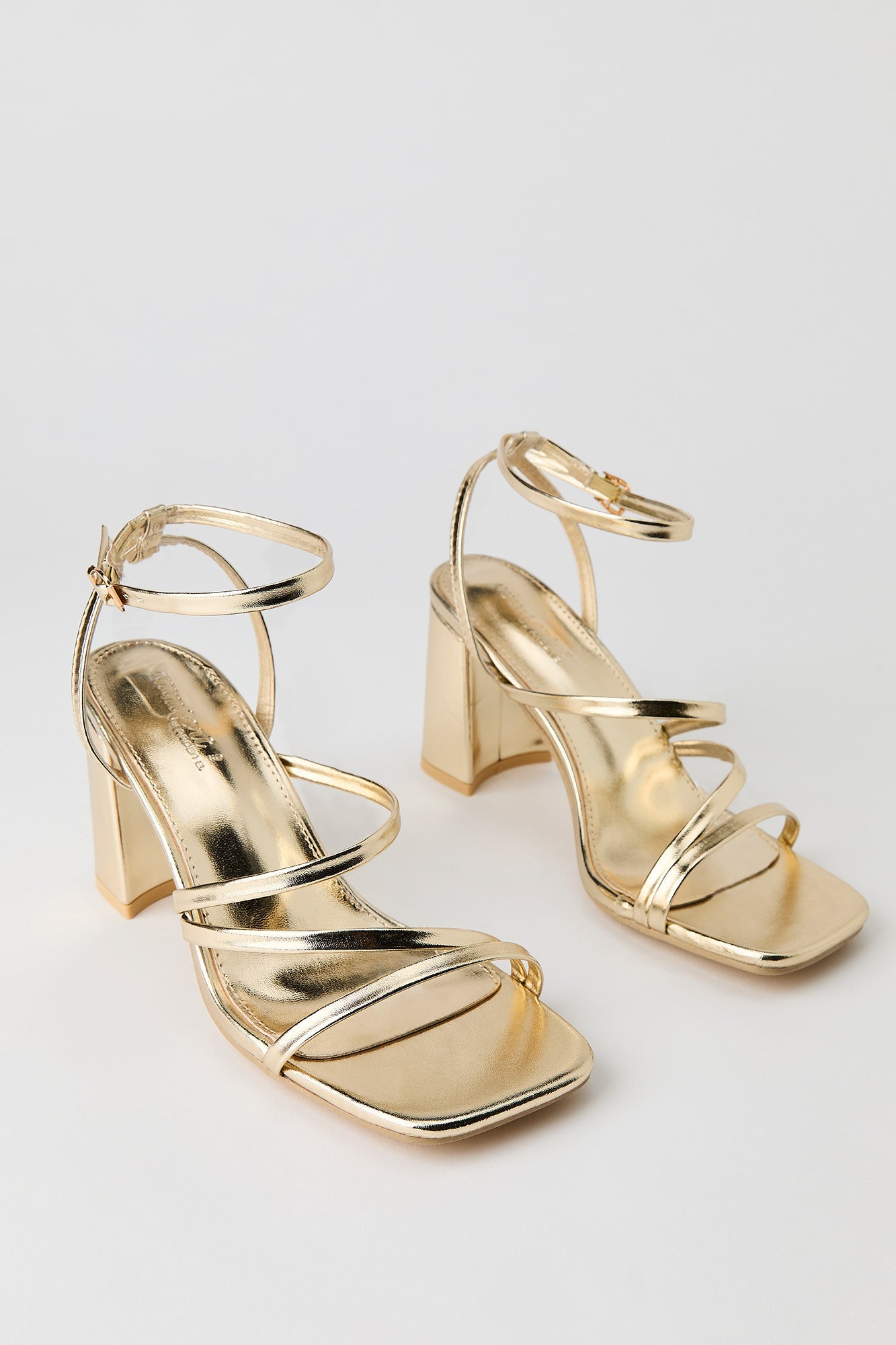 Strappy Ankle Strap Block Heel
