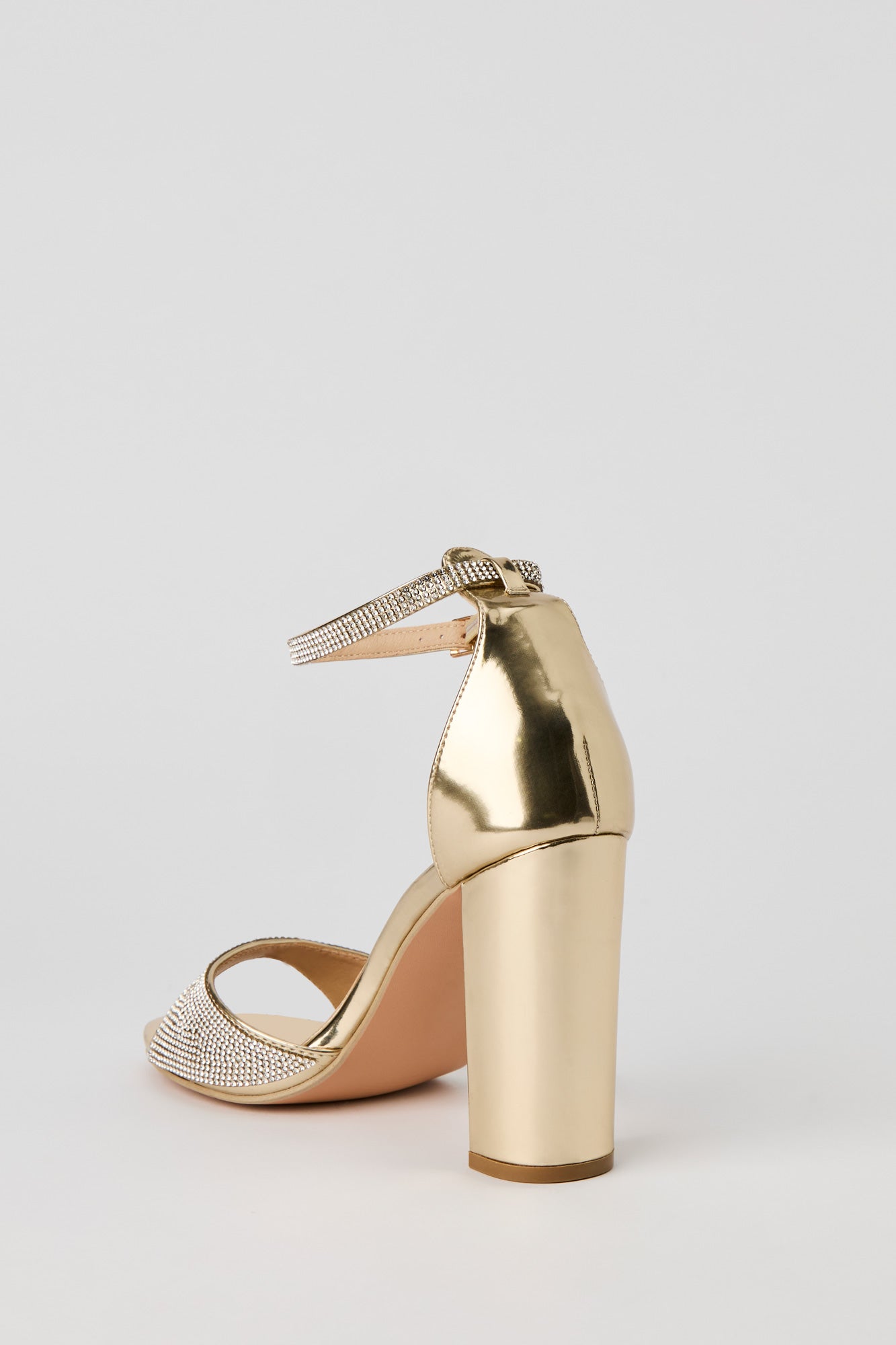 Rhinestone Ankle Band High Heel