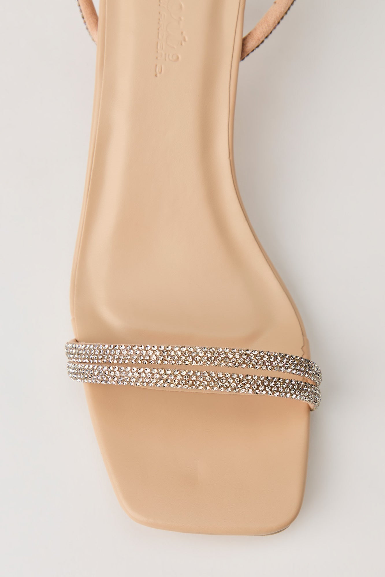 Rhinestone Strappy Kitten Heel