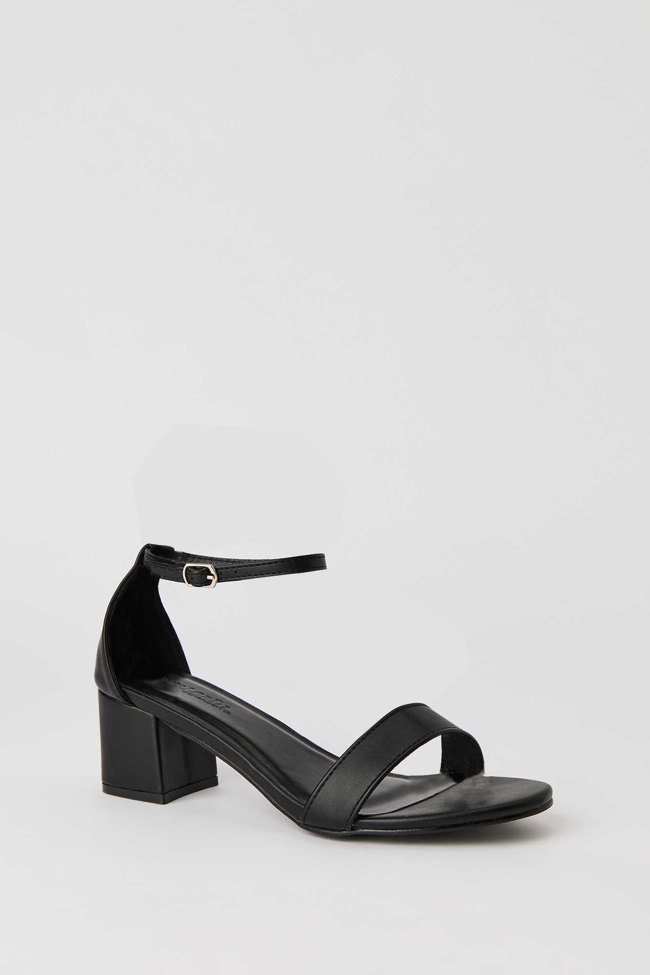 Faux Leather Ankle Strap Heel