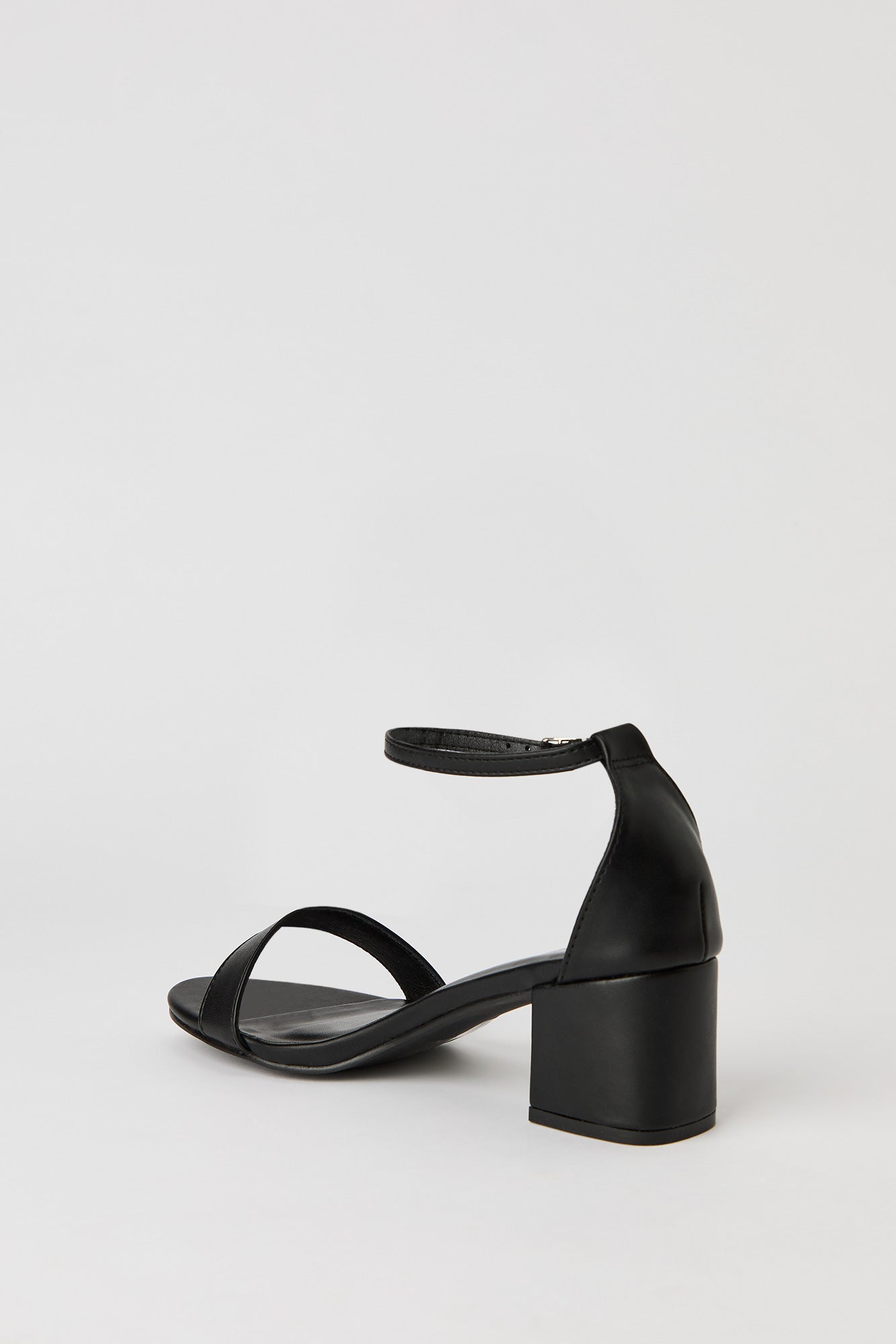 Faux Leather Ankle Strap Heel