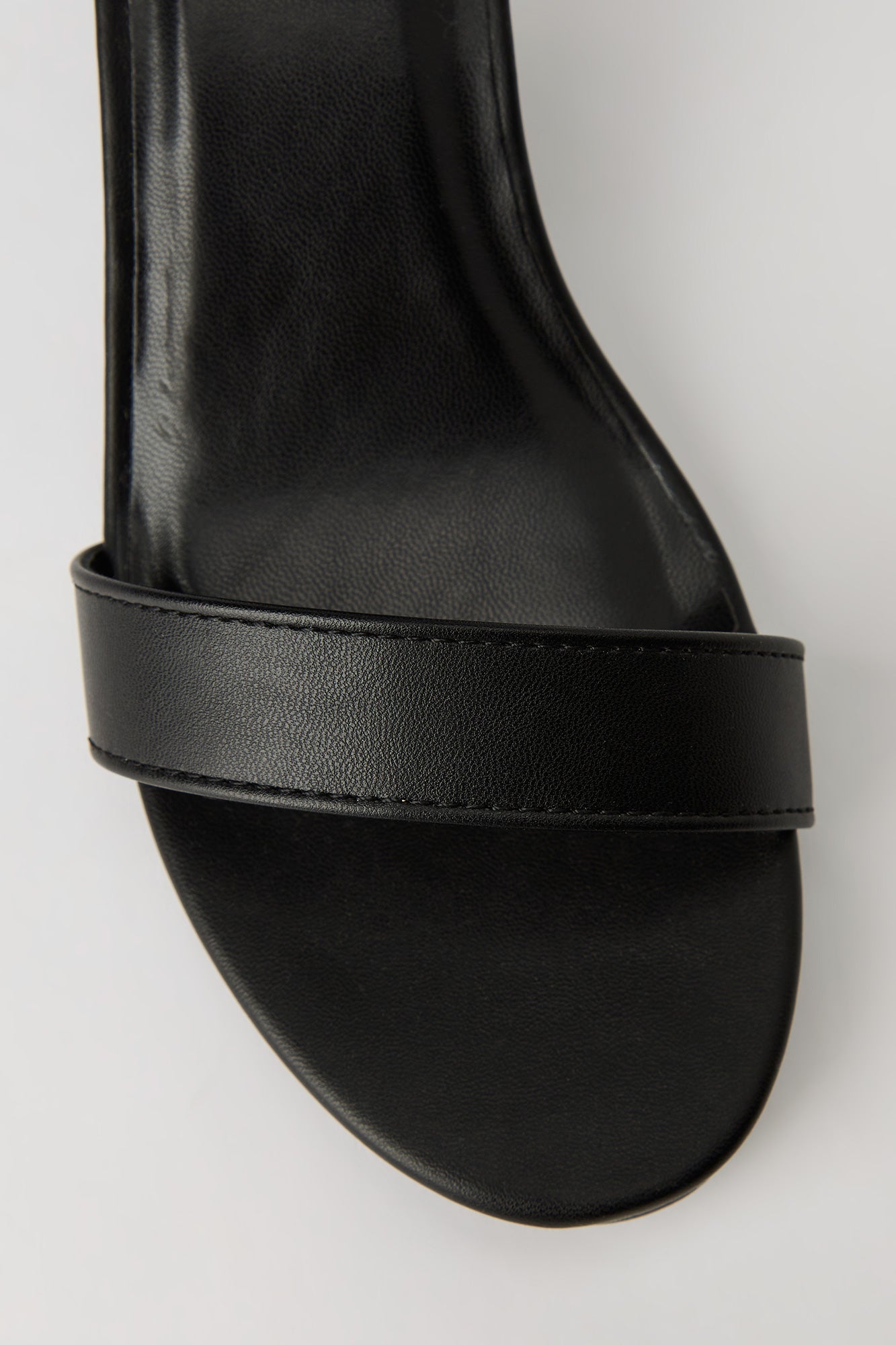Faux Leather Ankle Strap Heel