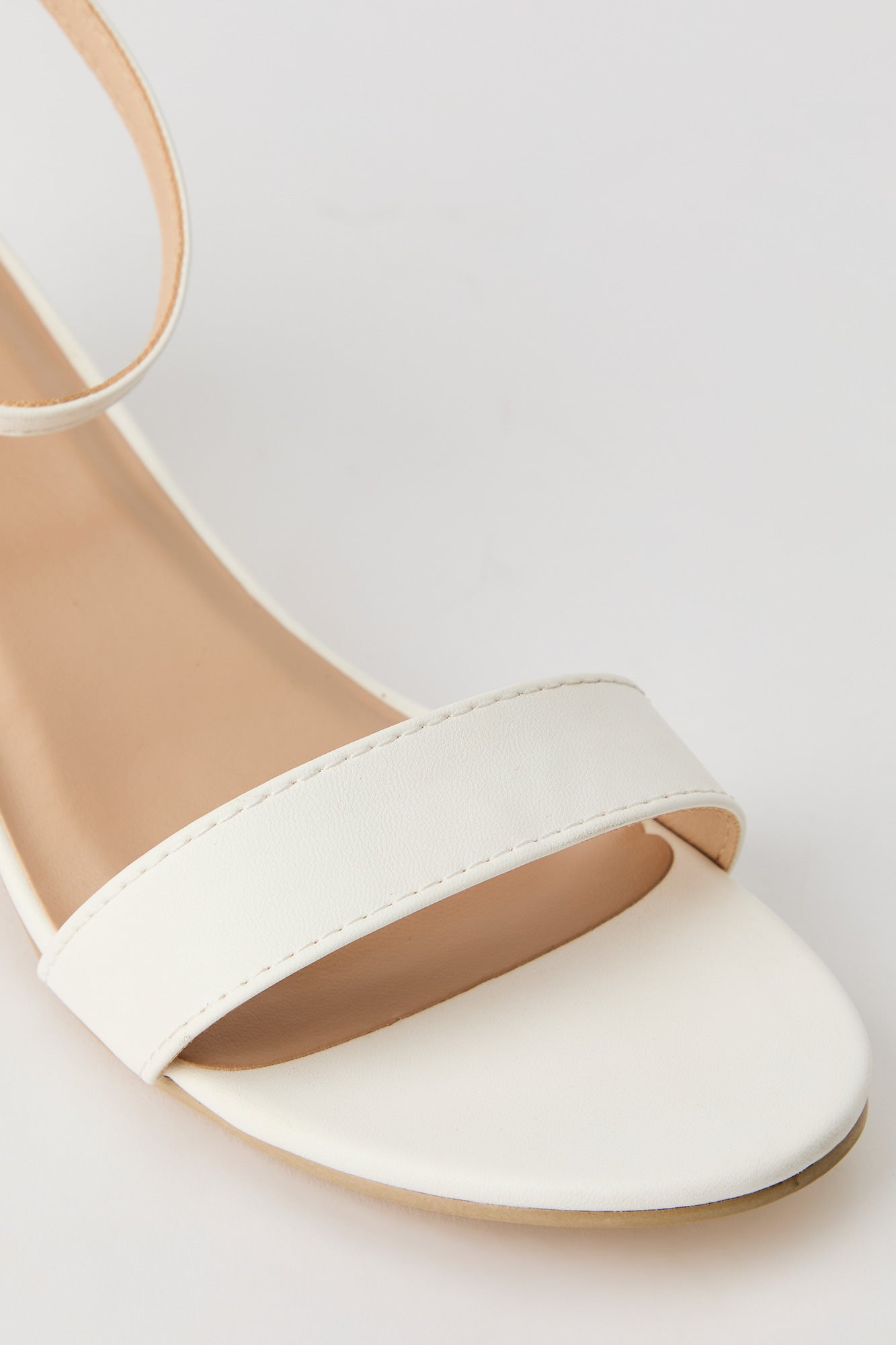 Faux Leather Ankle Strap Heel