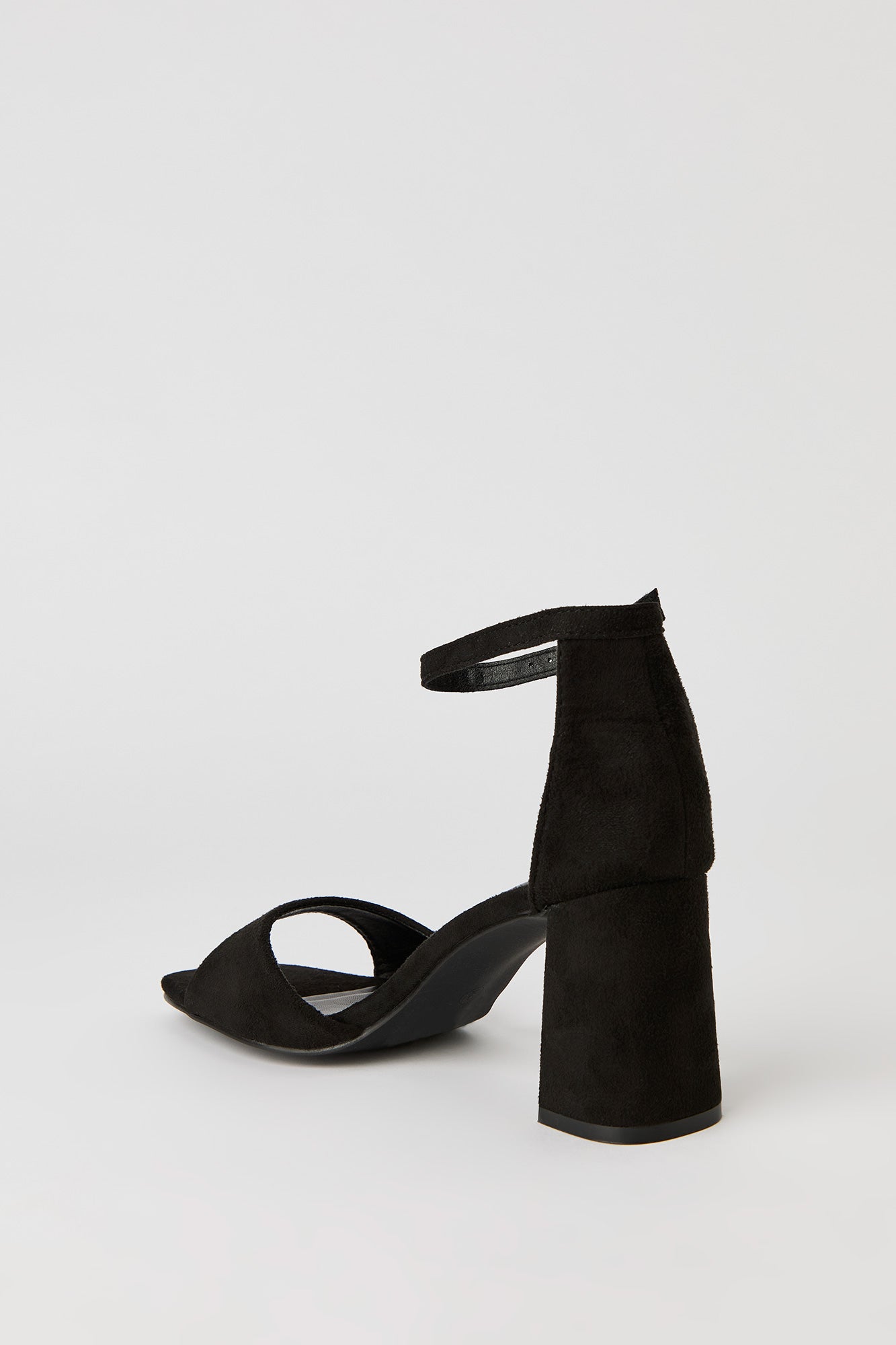 Faux Suede Ankle Strap Heel