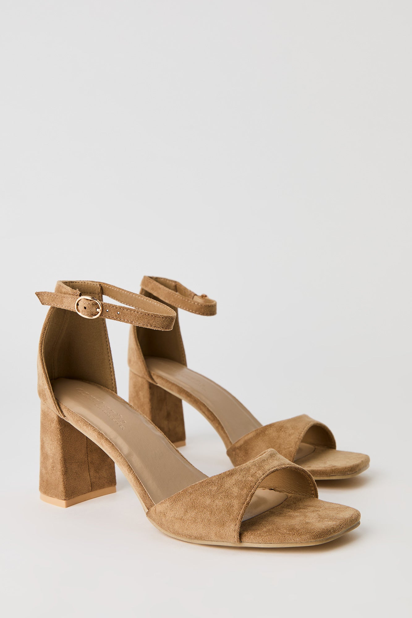 Faux Suede Ankle Strap Heel
