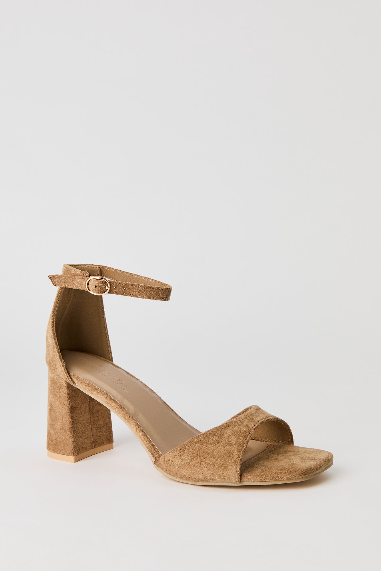 Faux Suede Ankle Strap Heel