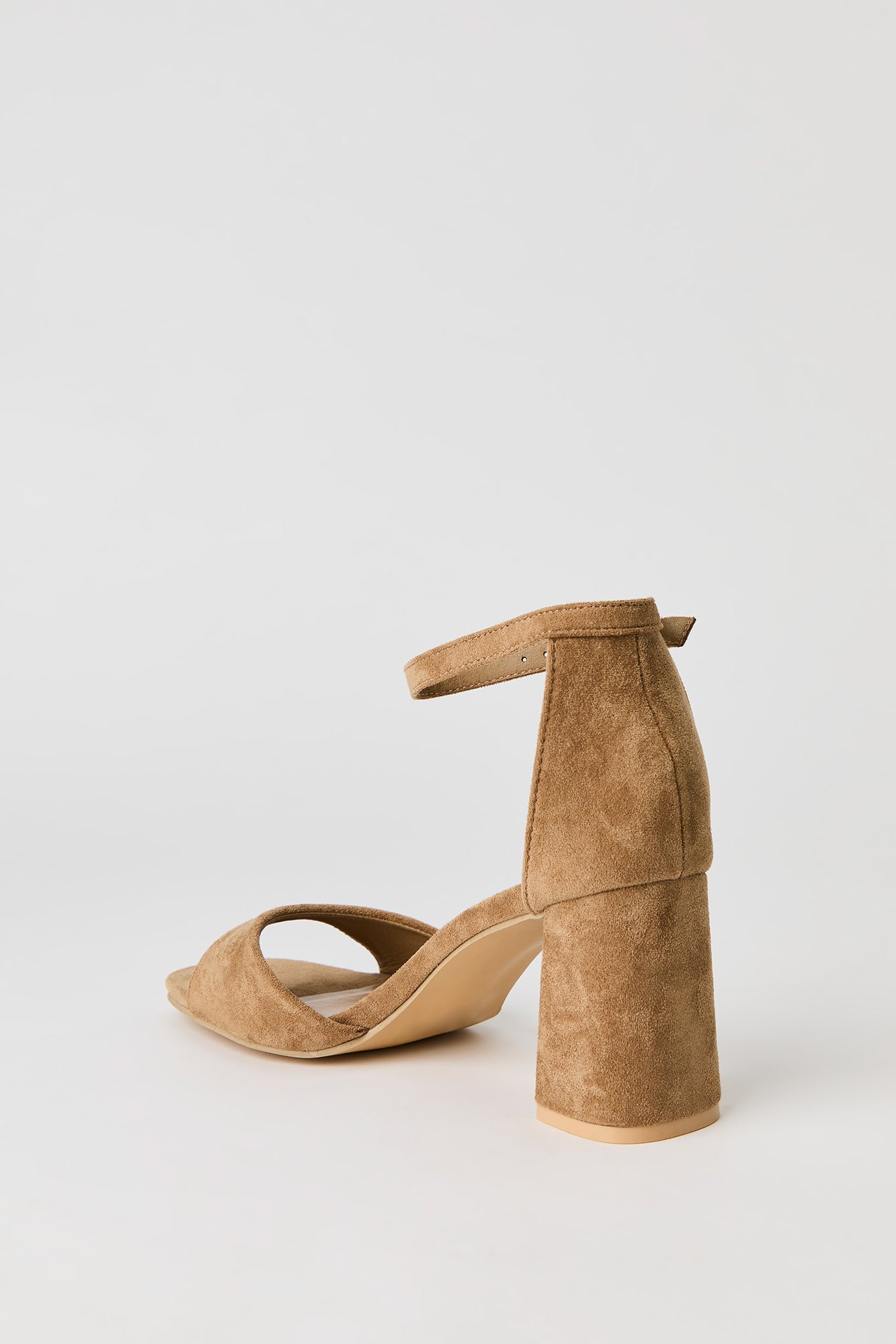 Faux Suede Ankle Strap Heel