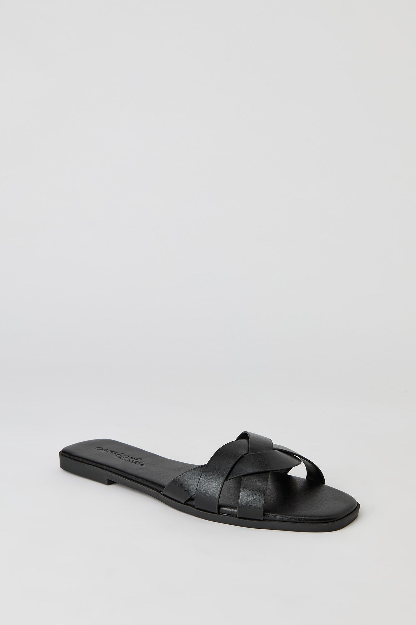 Faux Leather Braided Sandal