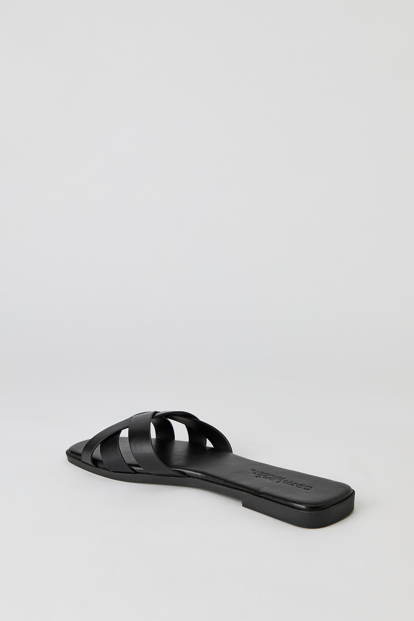 Faux Leather Braided Sandal