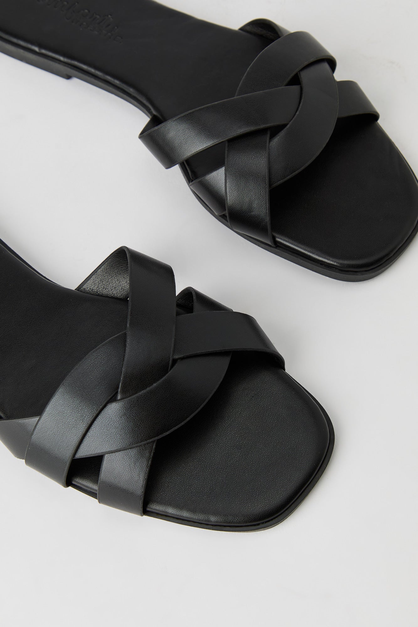Faux Leather Braided Sandal