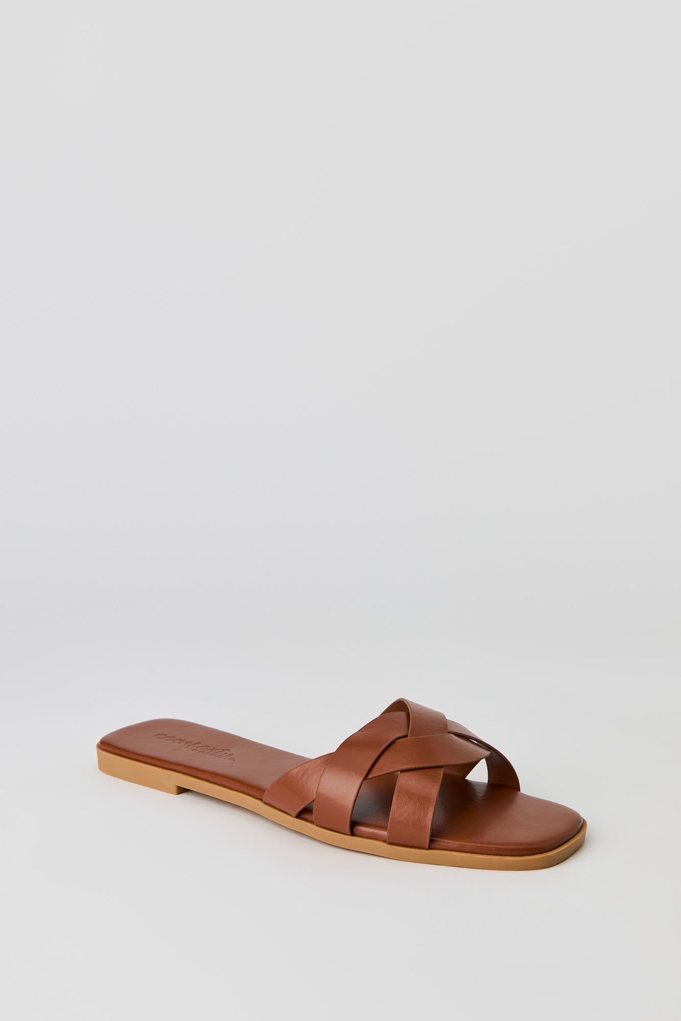 Faux Leather Braided Sandal