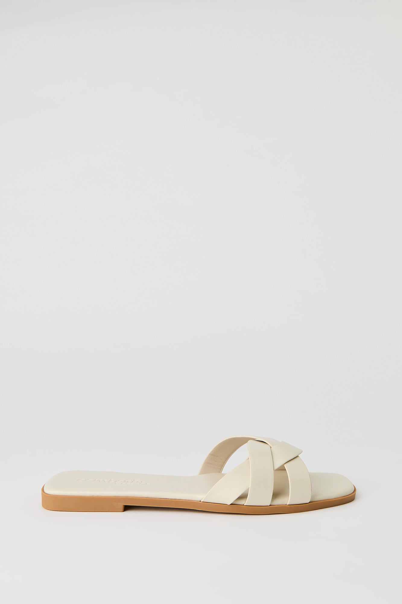 Faux Leather Braided Sandal