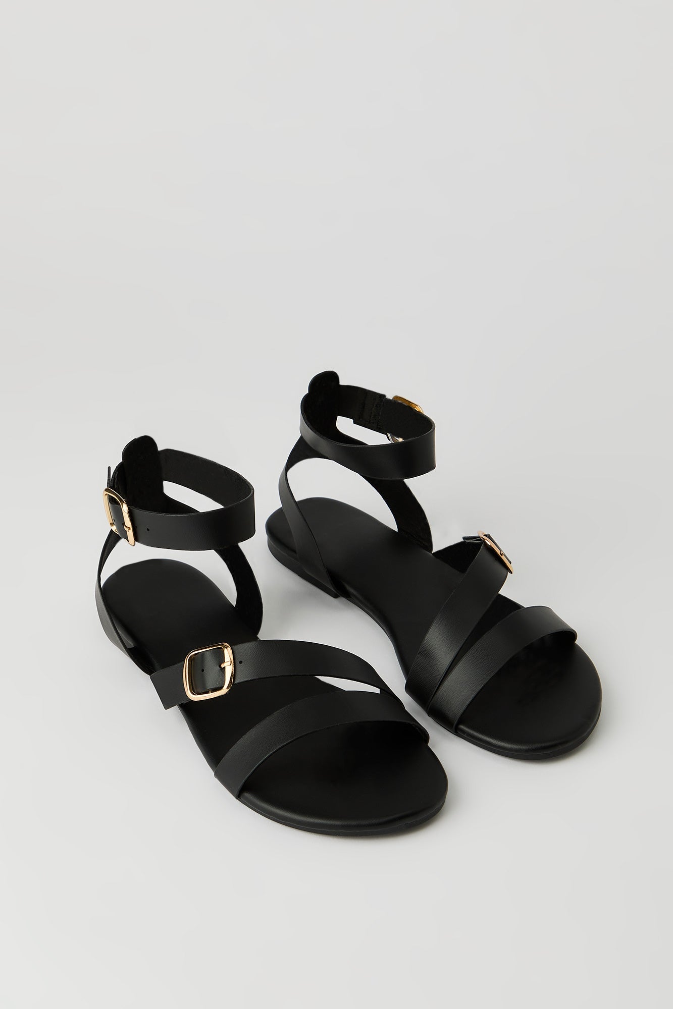 Double Buckle Ankle Sandal