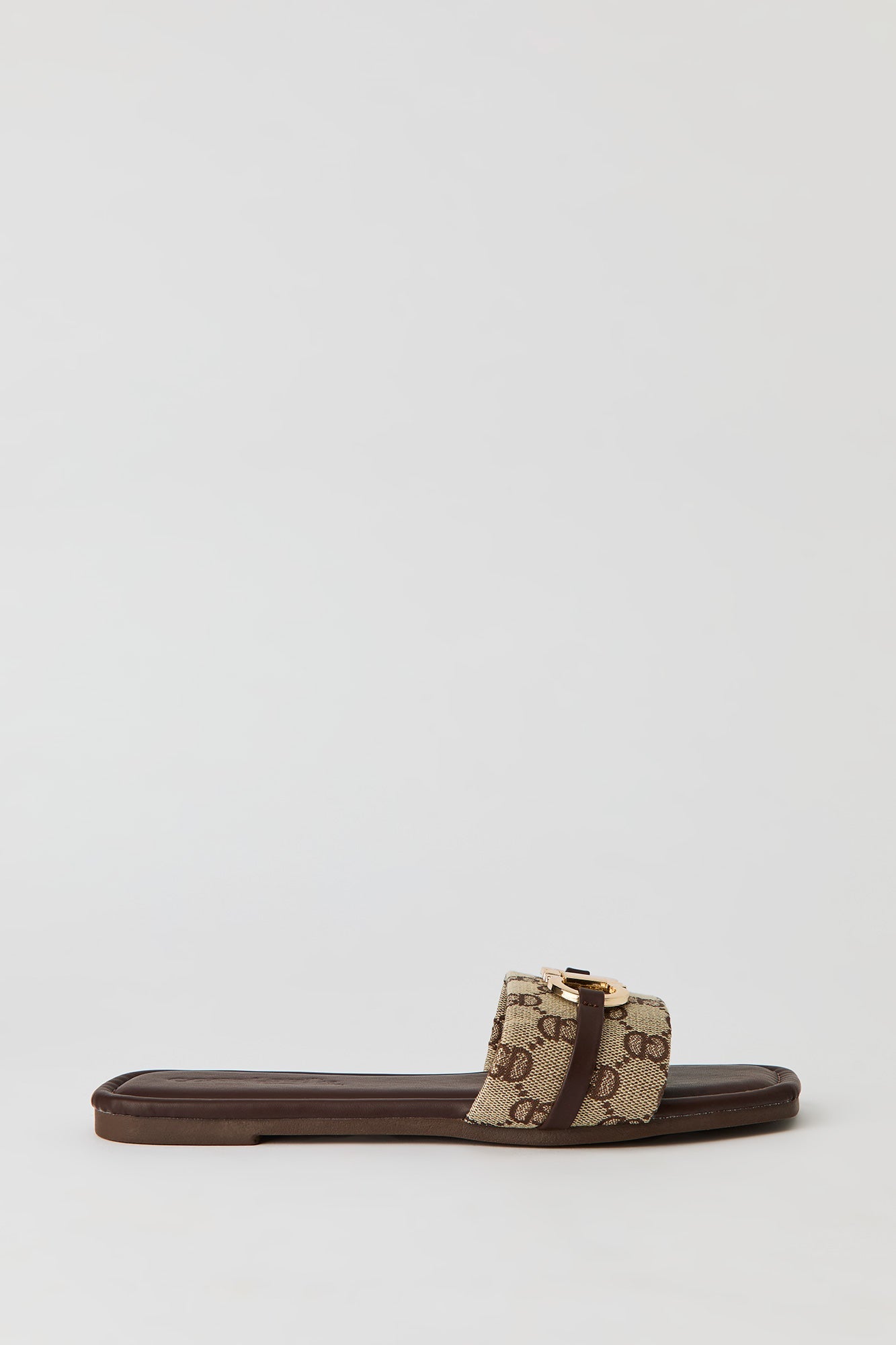 Status Printed Metal Buckle Sandal
