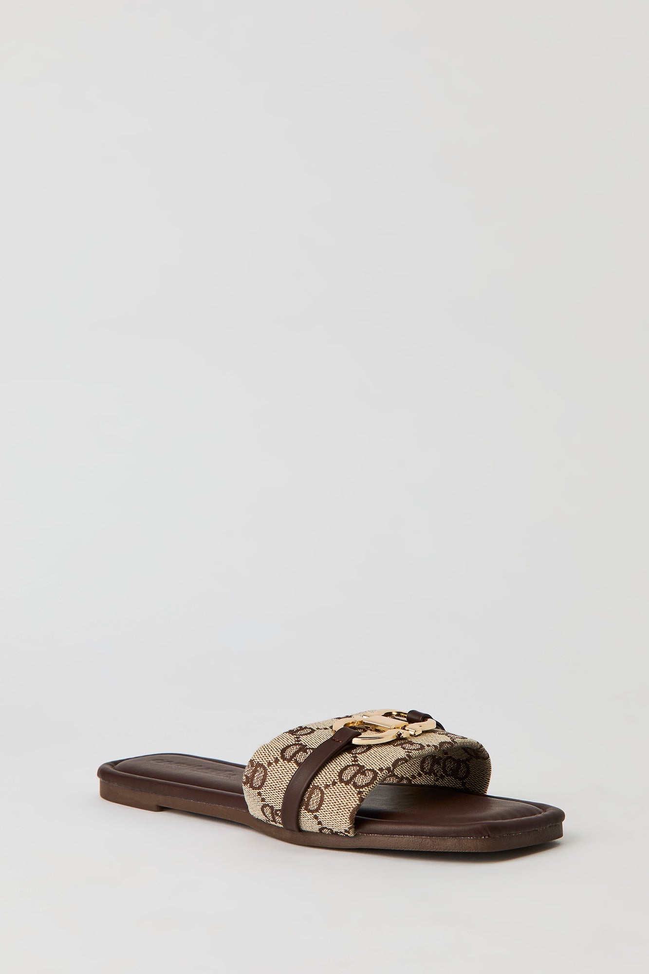 Status Printed Metal Buckle Sandal