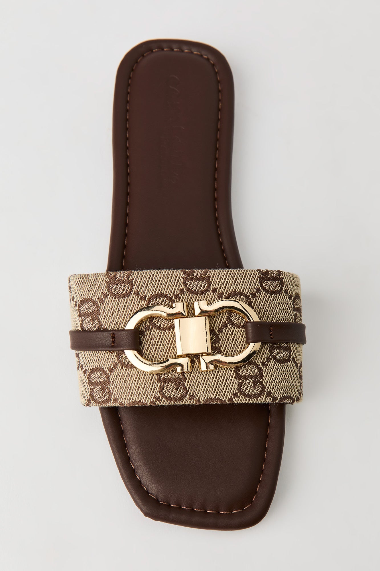 Status Printed Metal Buckle Sandal