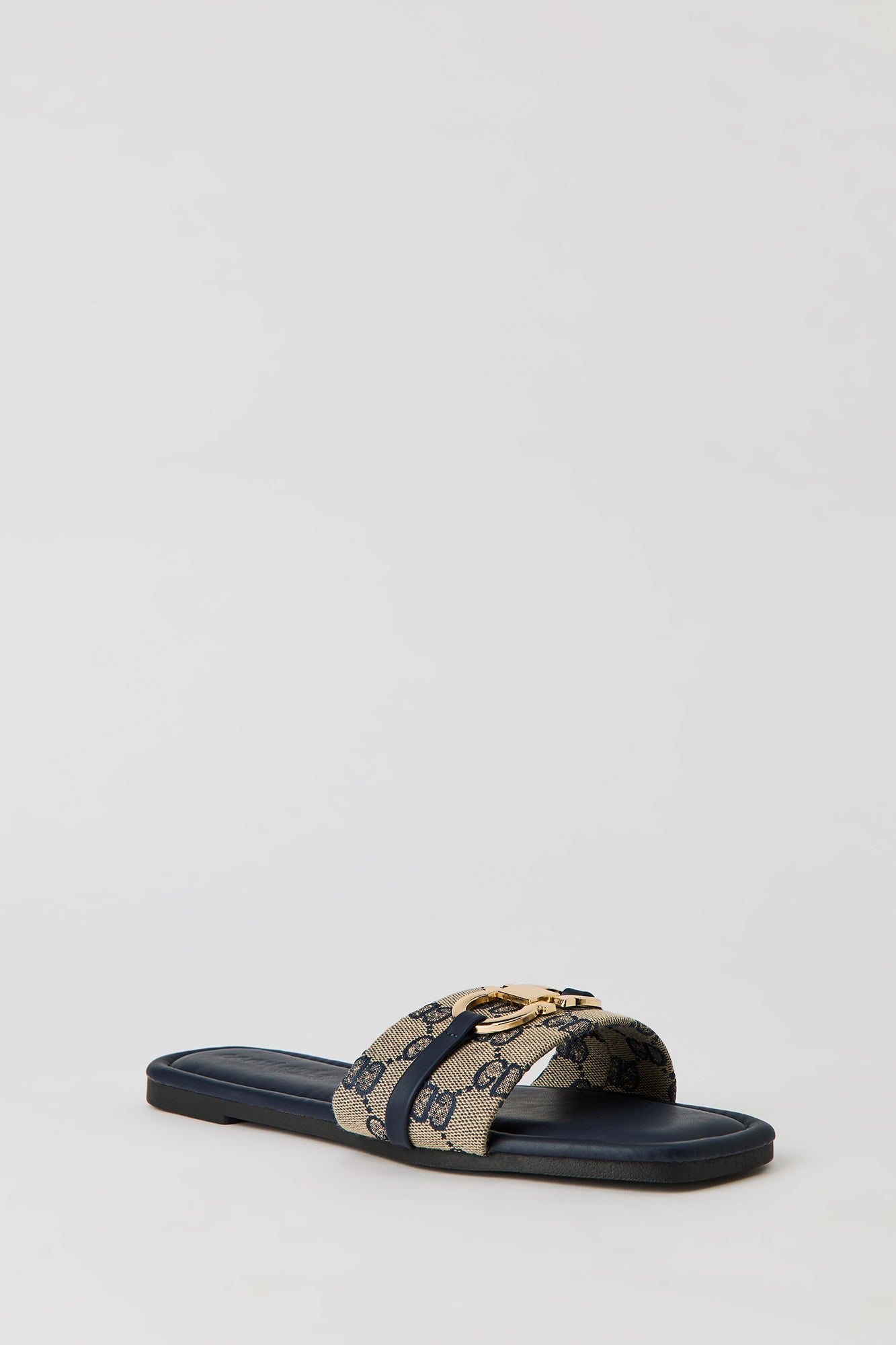 Status Printed Metal Buckle Sandal