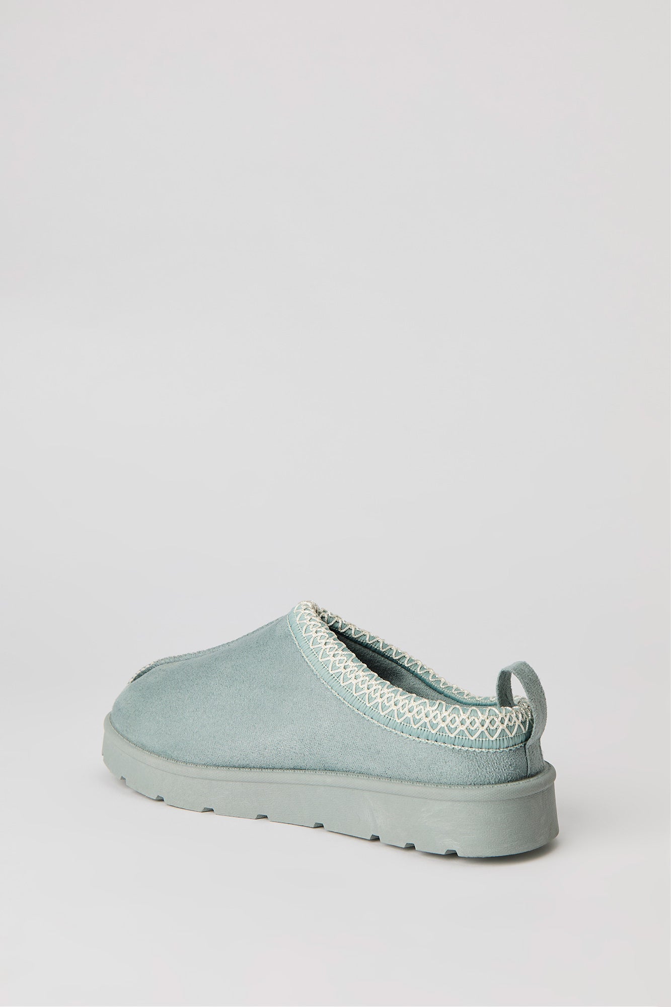 Faux Suede Embroidered Slipper Booties