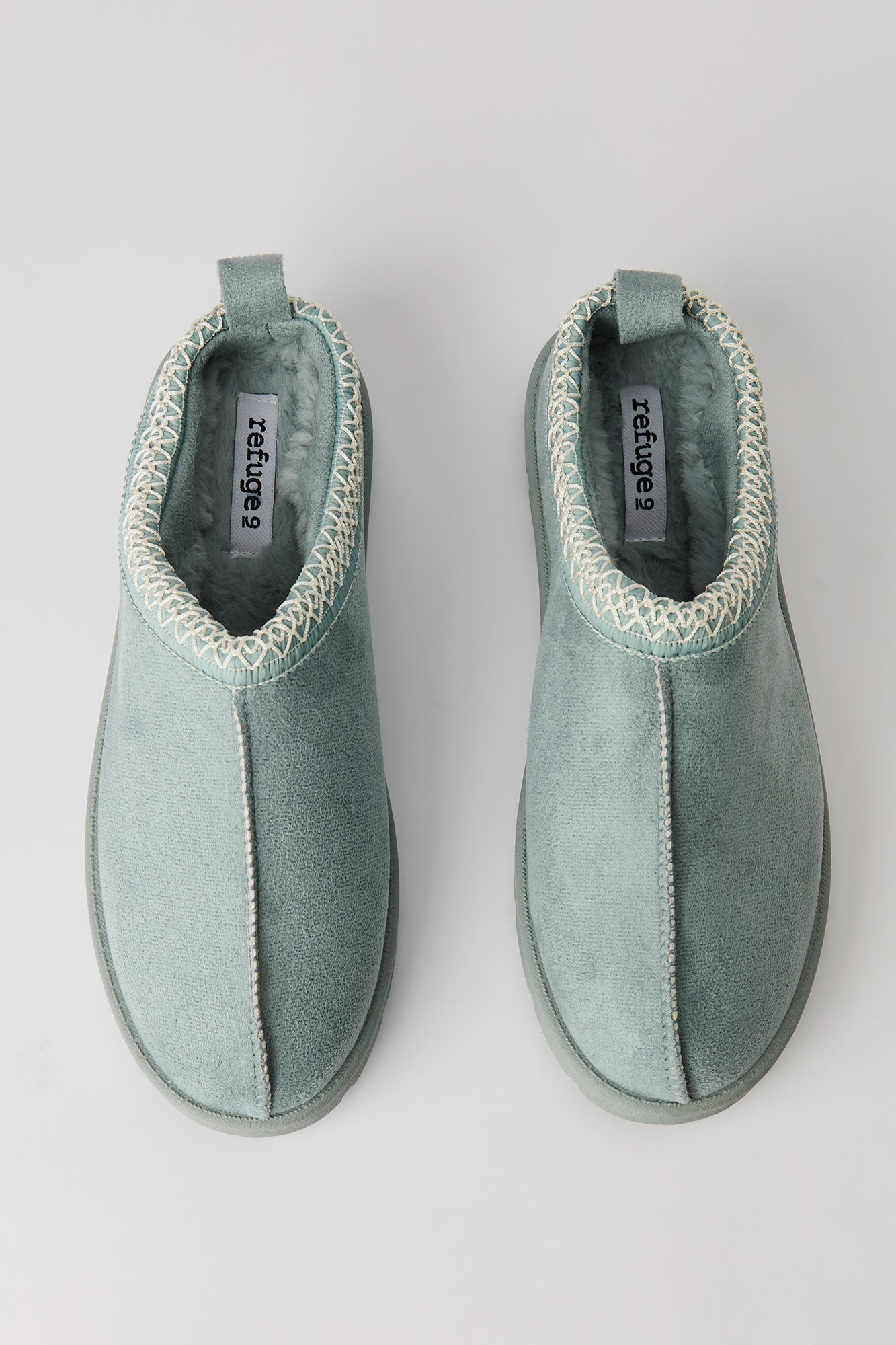 Faux Suede Embroidered Slipper Booties