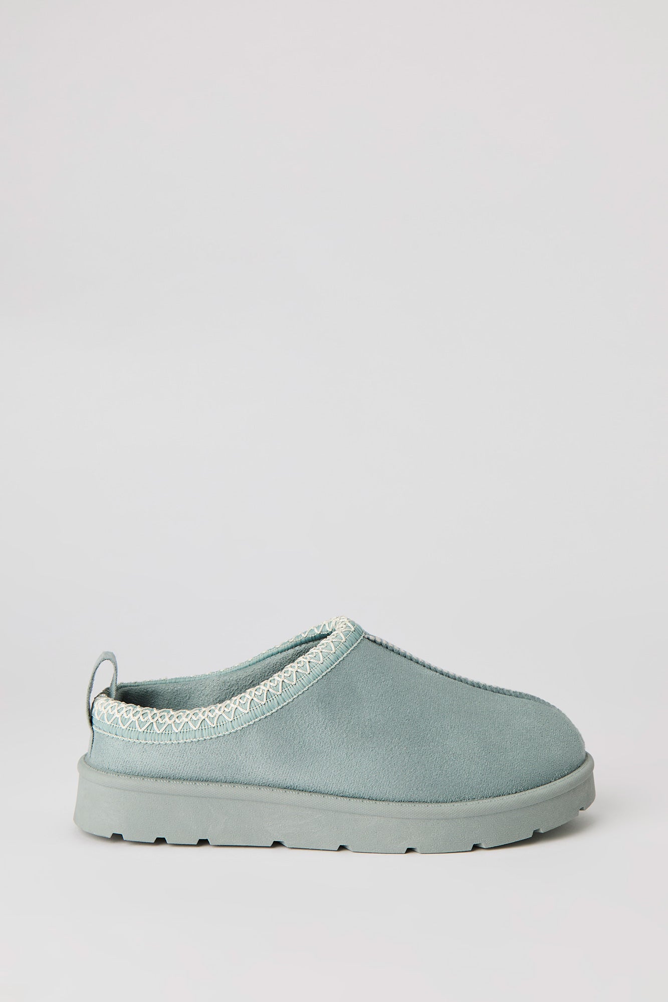 Faux Suede Embroidered Slipper Booties