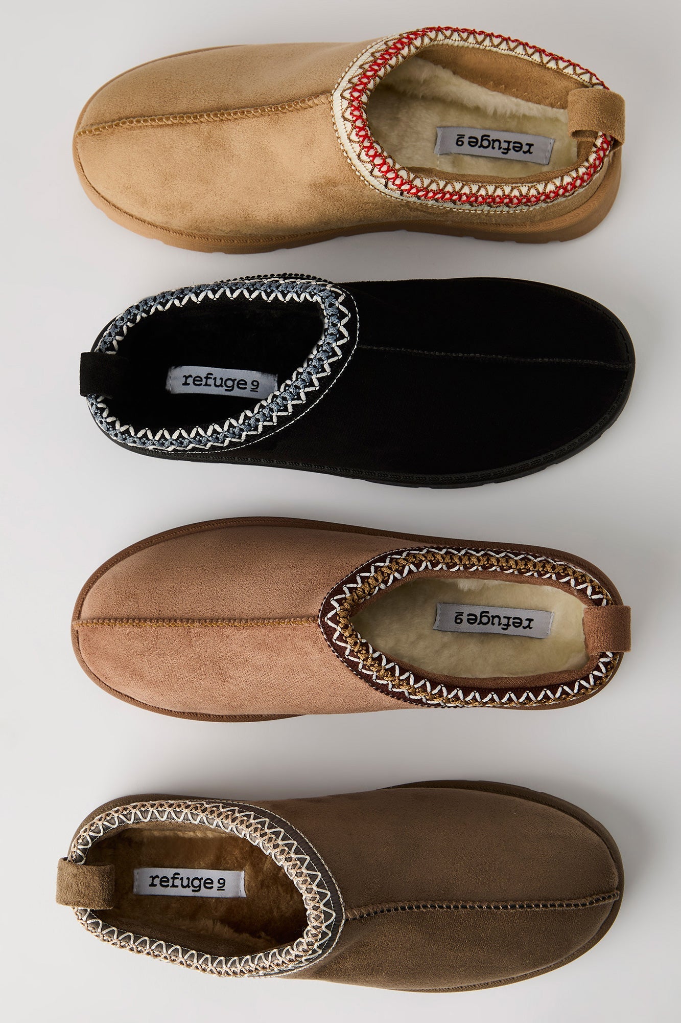Faux Suede Embroidered Slipper Booties