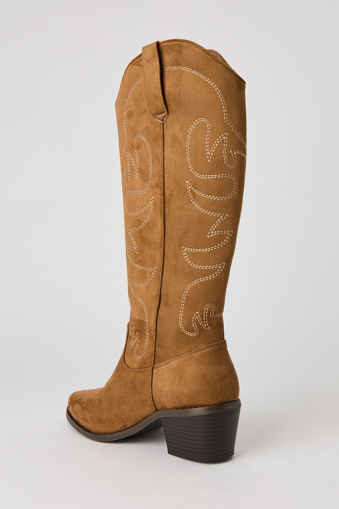 Faux Suede Cowboy Boot