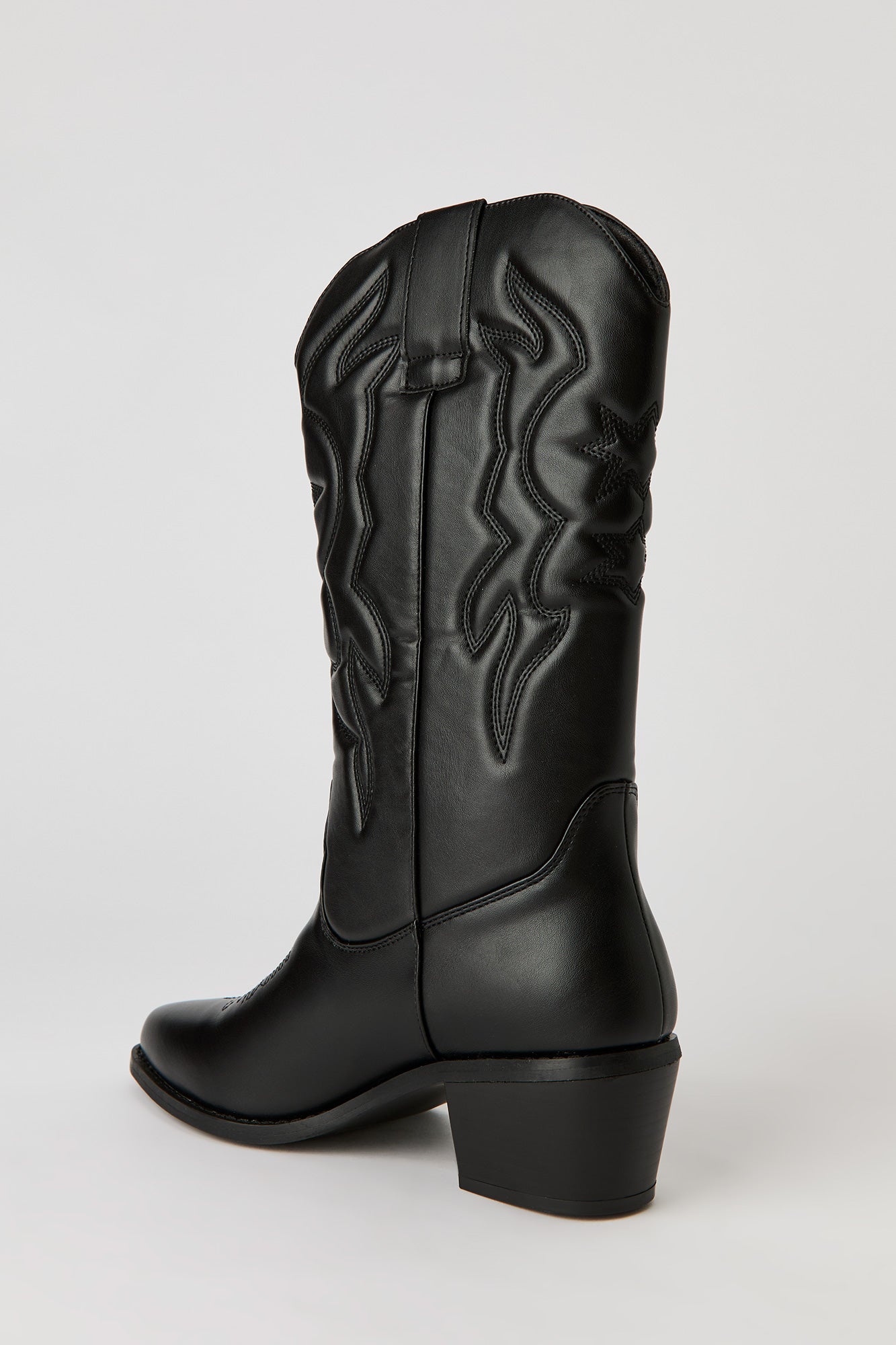 Faux Leather Cowboy Boot