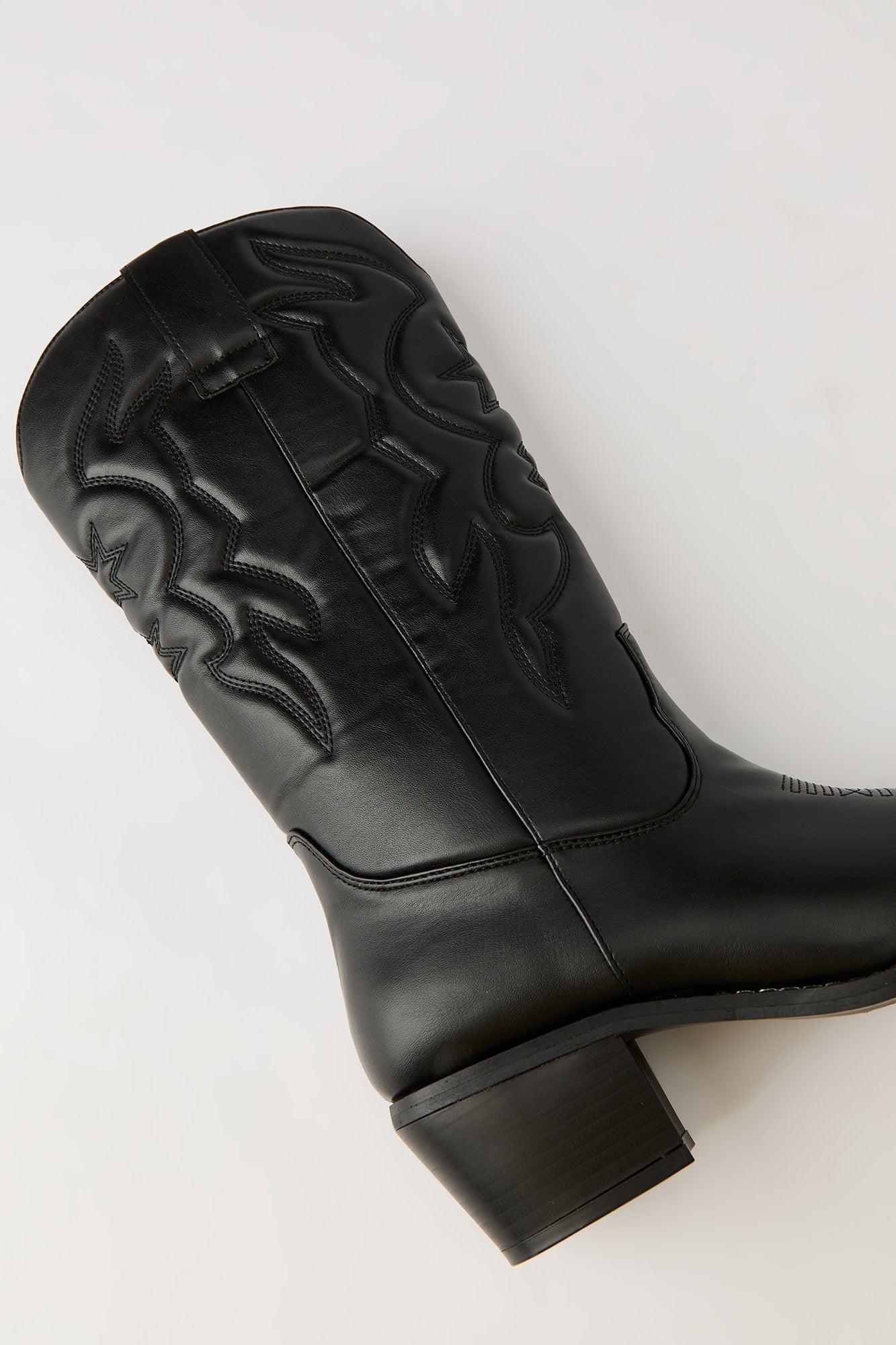 Faux Leather Cowboy Boot