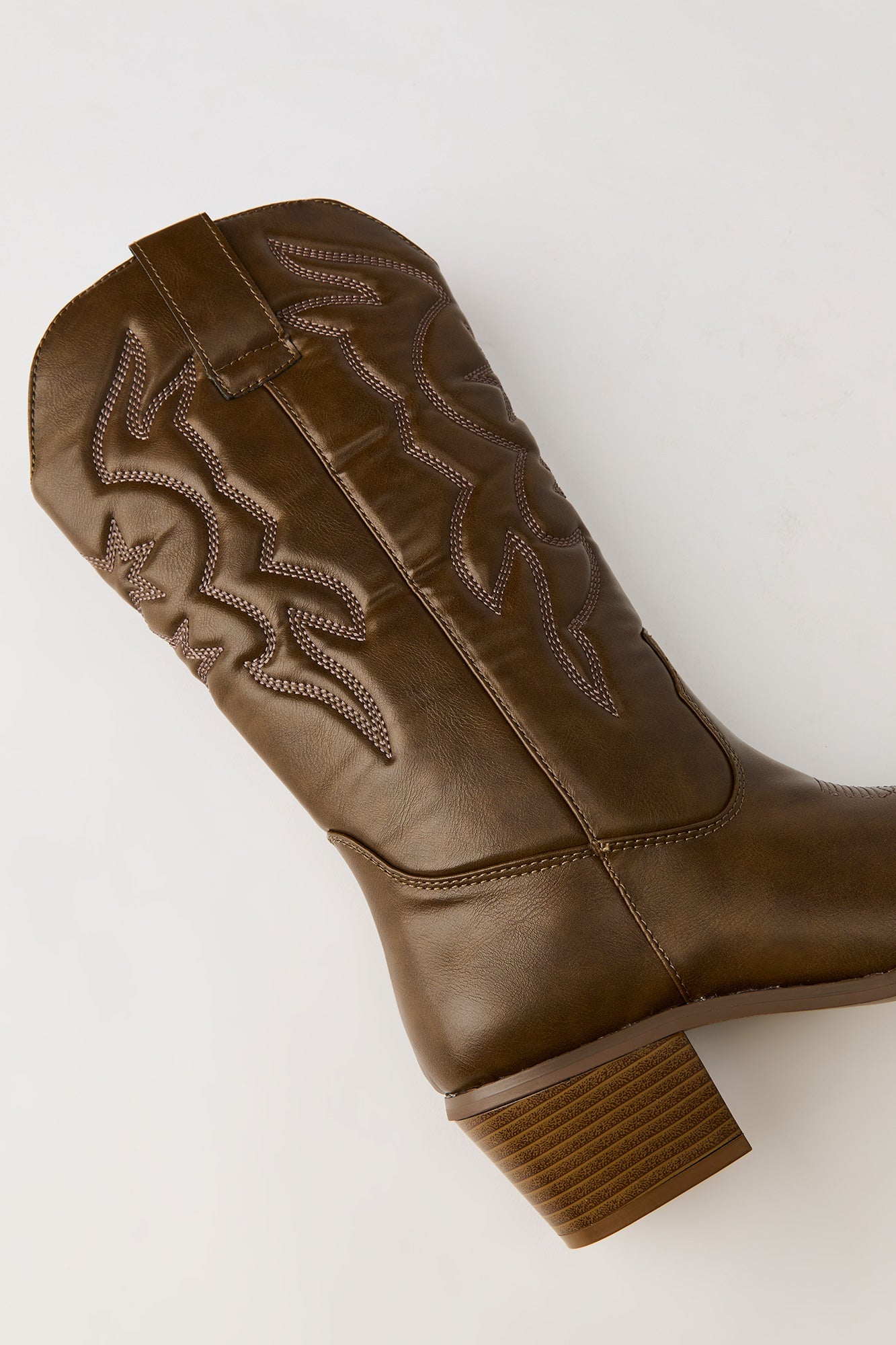 Faux Leather Cowboy Boot