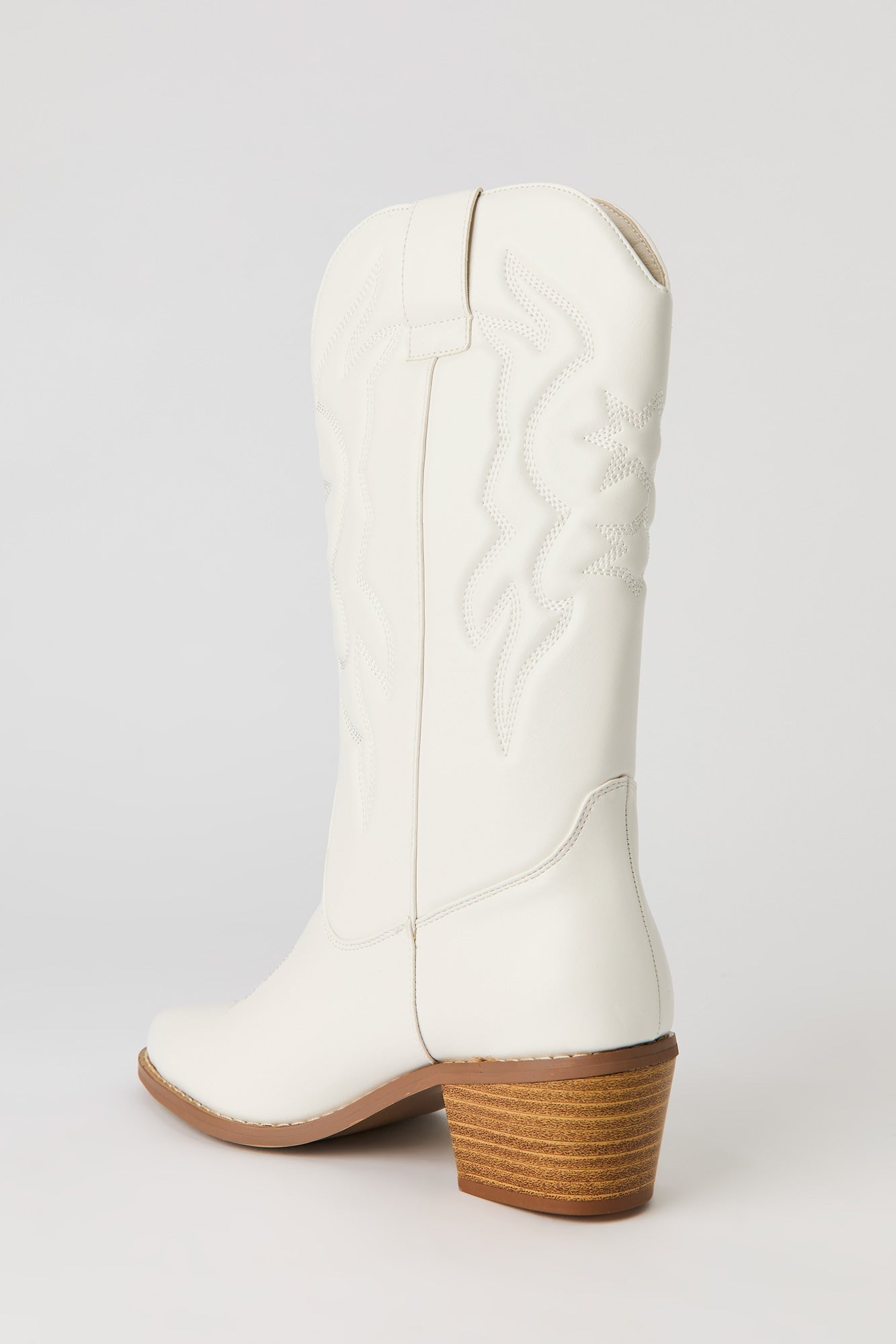 Faux Leather Cowboy Boot