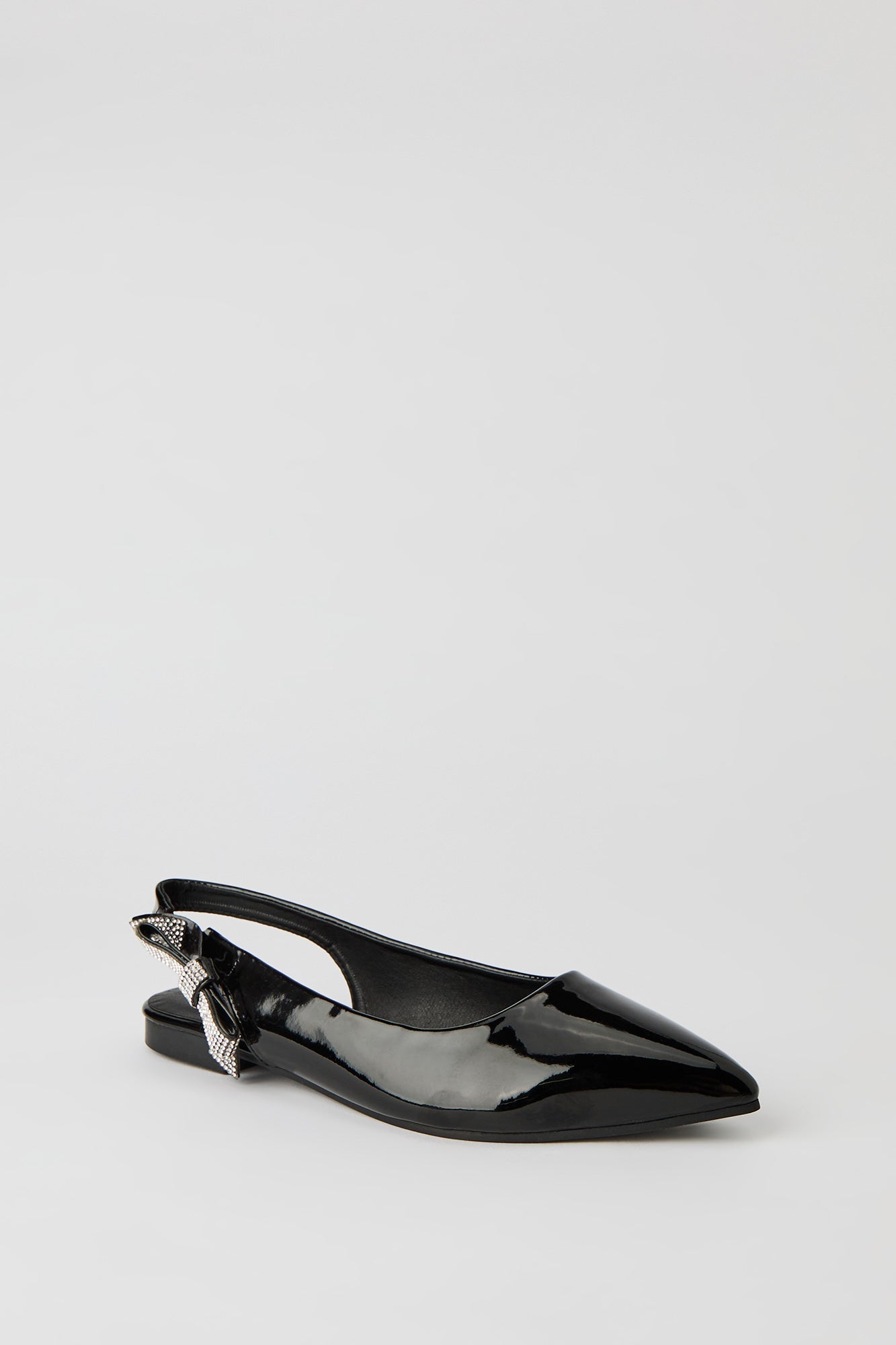 Rhinestone Bow Slingback Flat