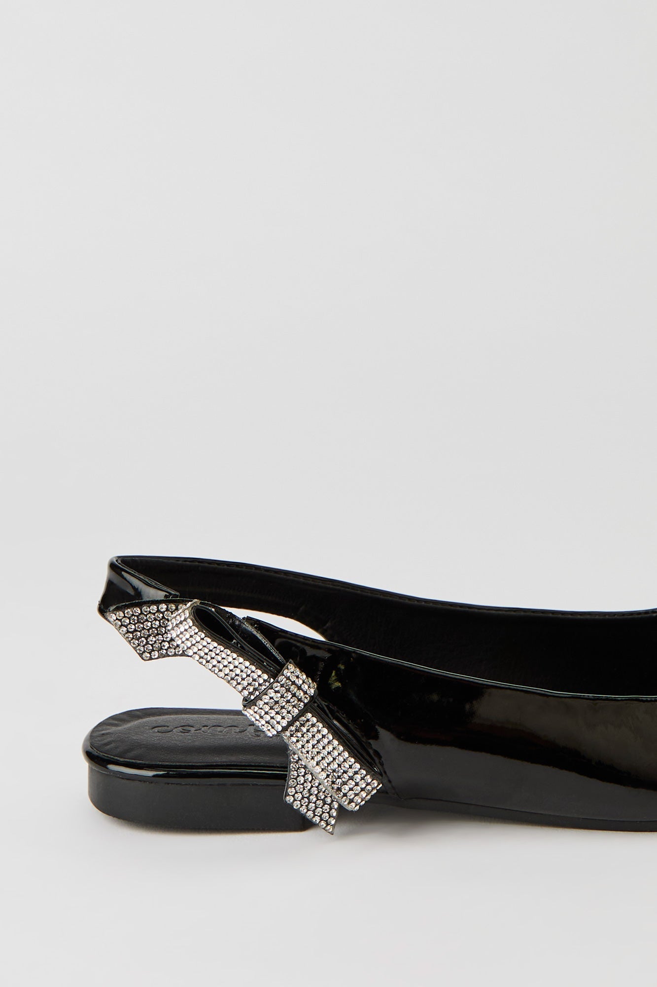 Rhinestone Bow Slingback Flat