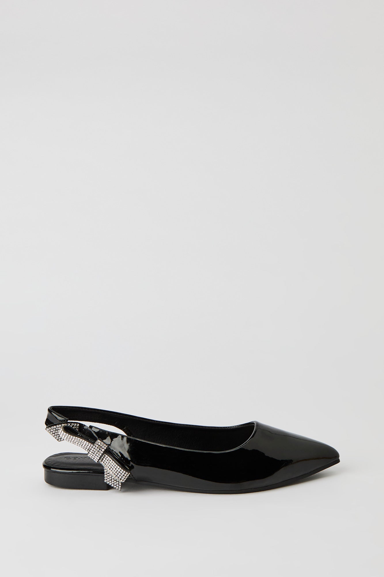 Rhinestone Bow Slingback Flat