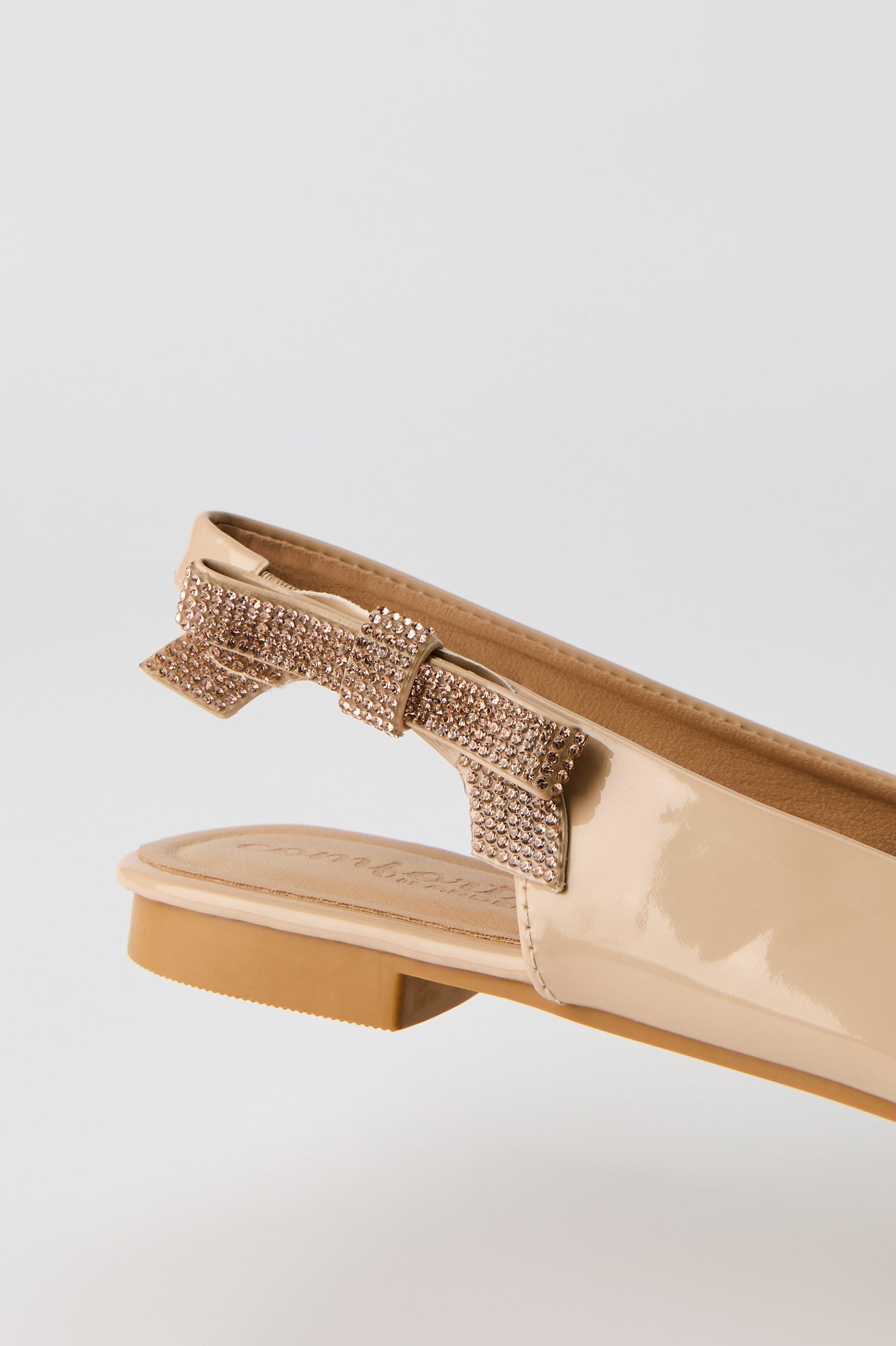 Rhinestone Bow Slingback Flat
